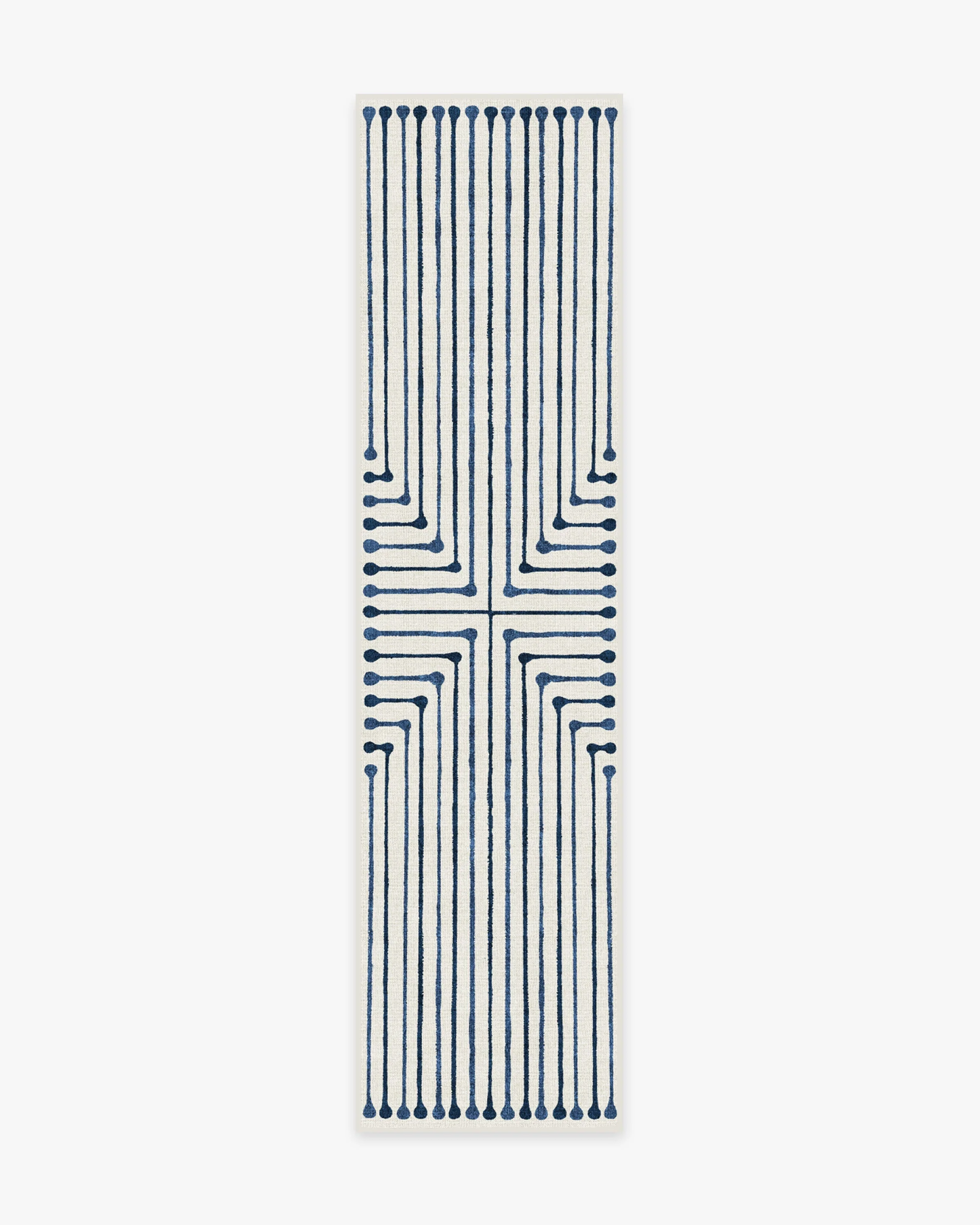 Inkdrop Slate Blue Rug by Jonathan Adler