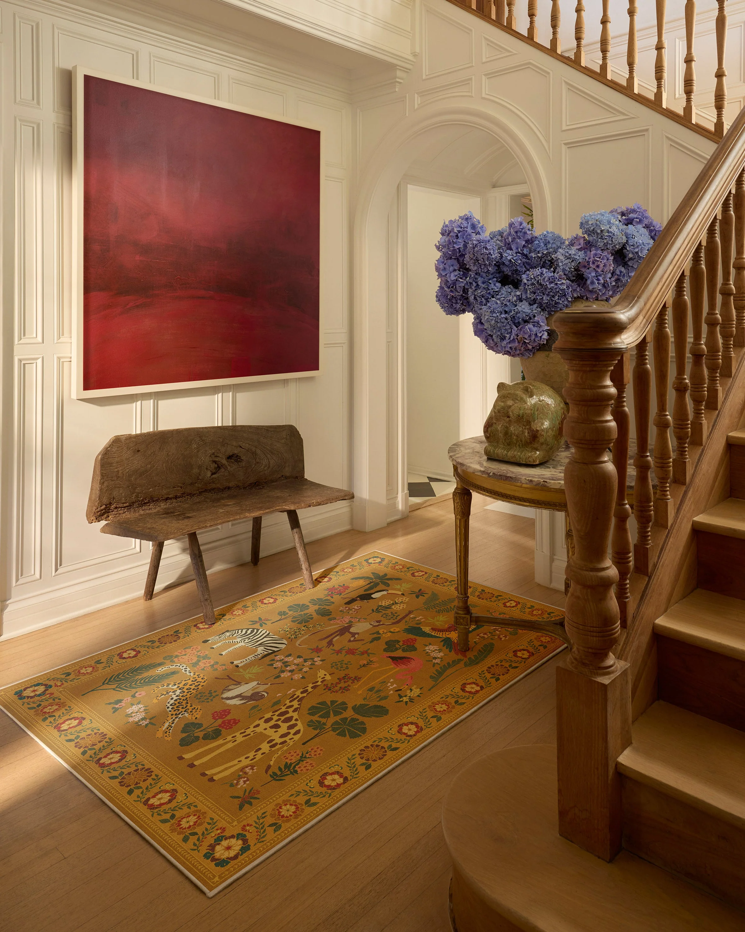 Jingle Jungle Ochre Flatwoven Rug by Iris Apfel