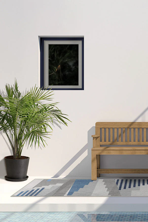 Tropea Grey & Blue Outdoor Rug