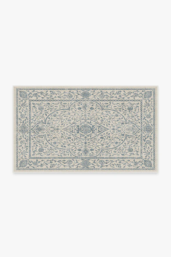 Vianna Blue & Ivory Flatwoven Rug
