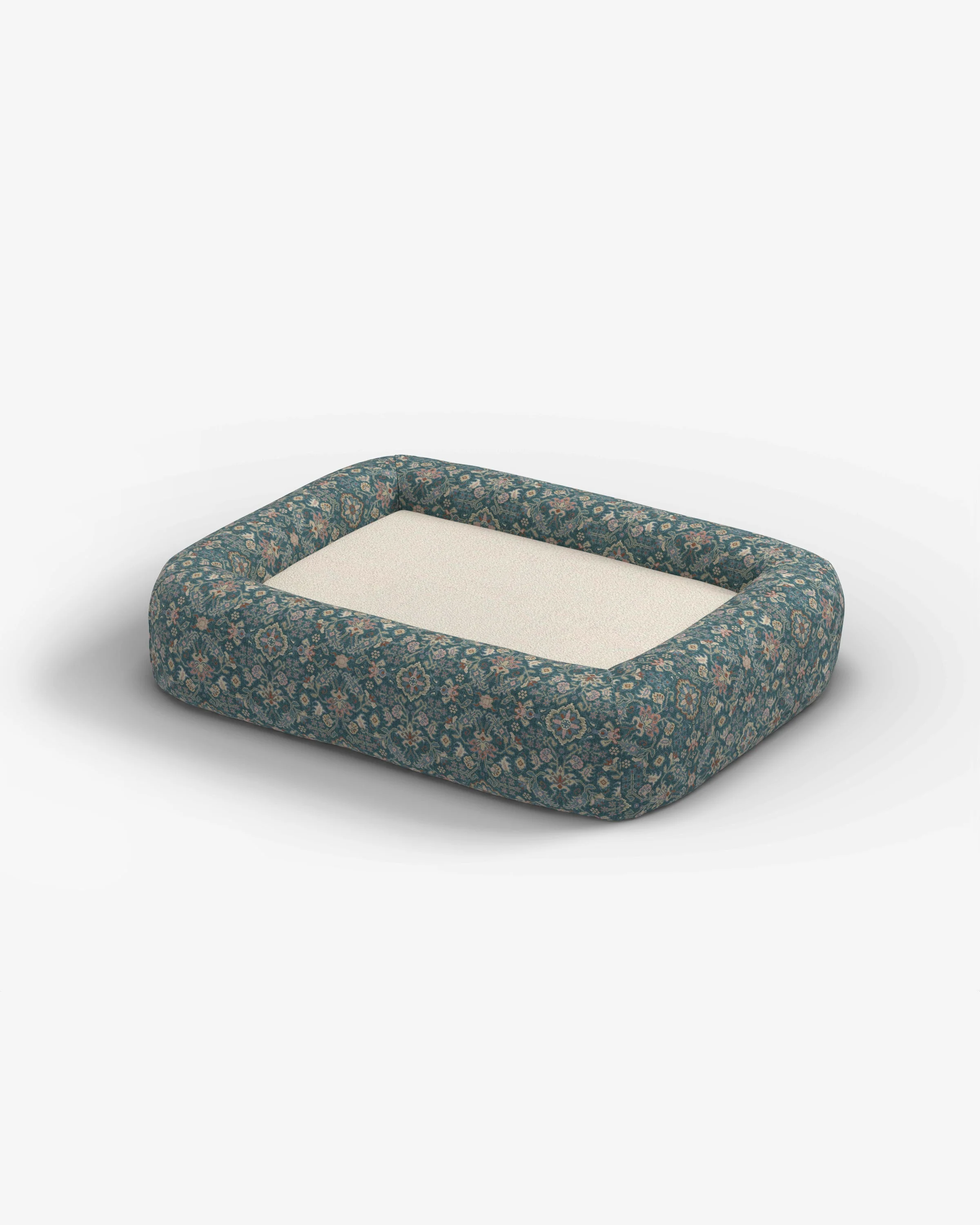 Harper Blue Woven Bolster Pet Bed