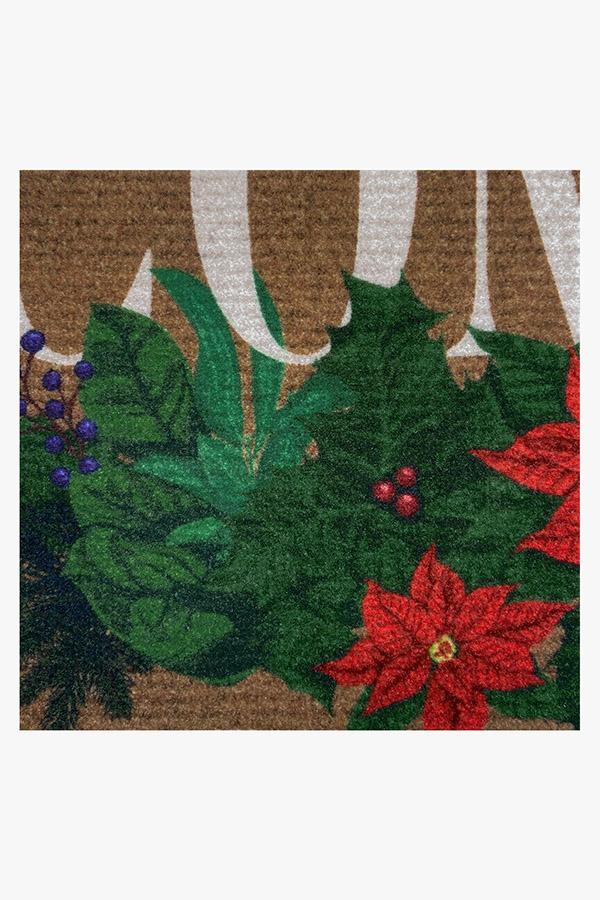Poinsettia Greeting Doormat