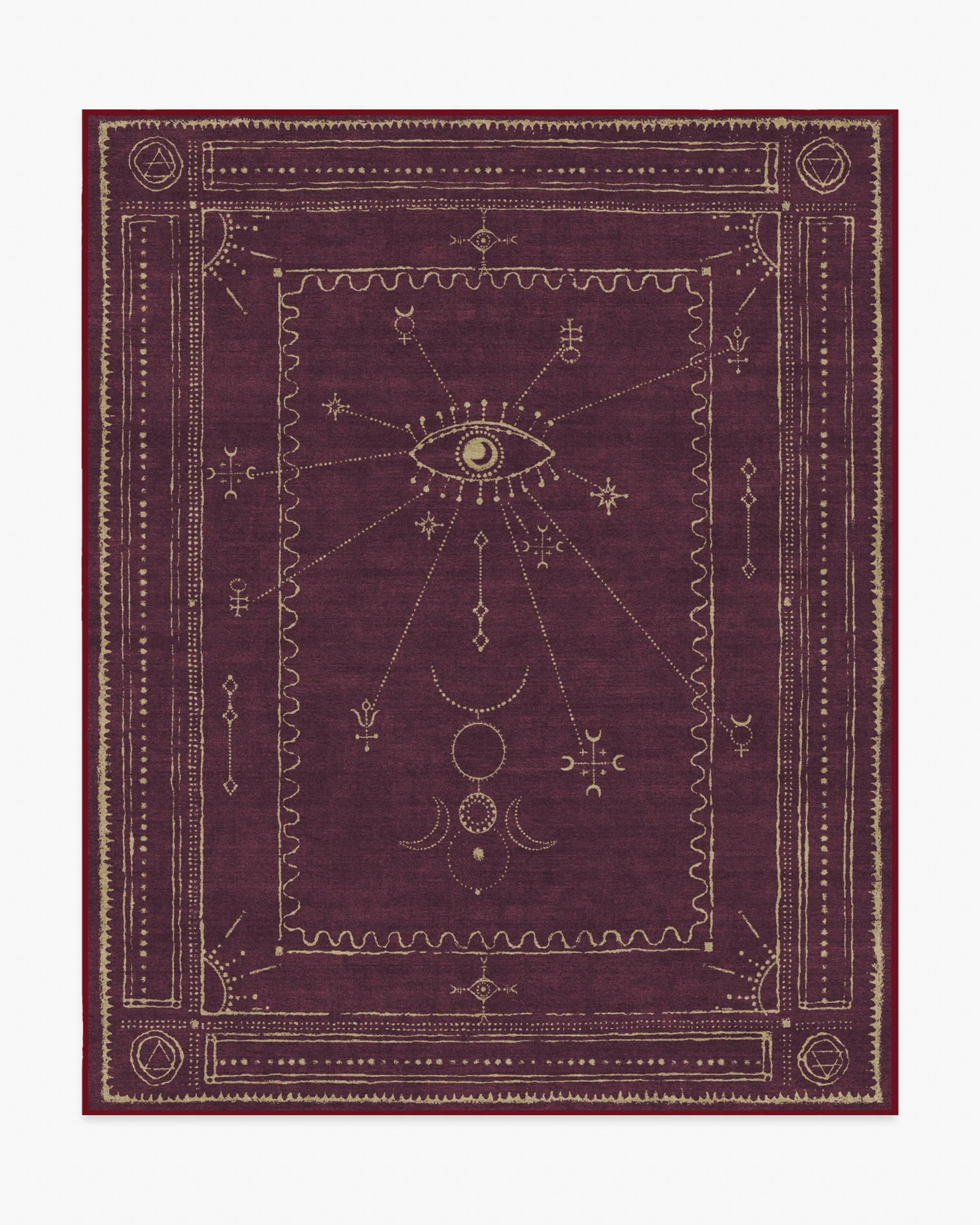 Velith Burgundy Flatwoven Rug