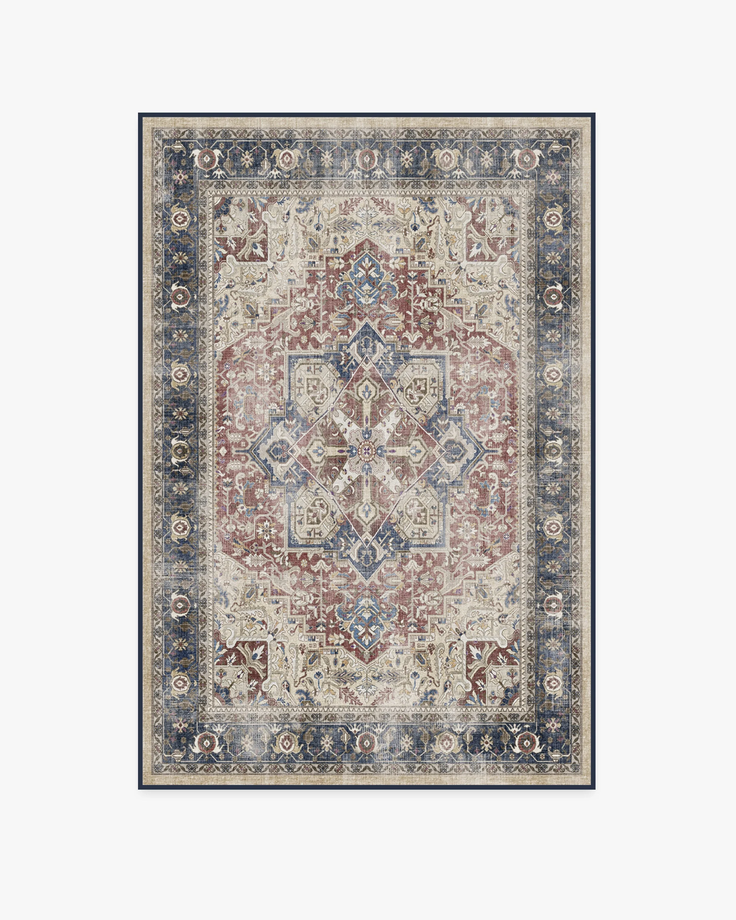 Kamran Royal Blue Flatwoven Rug