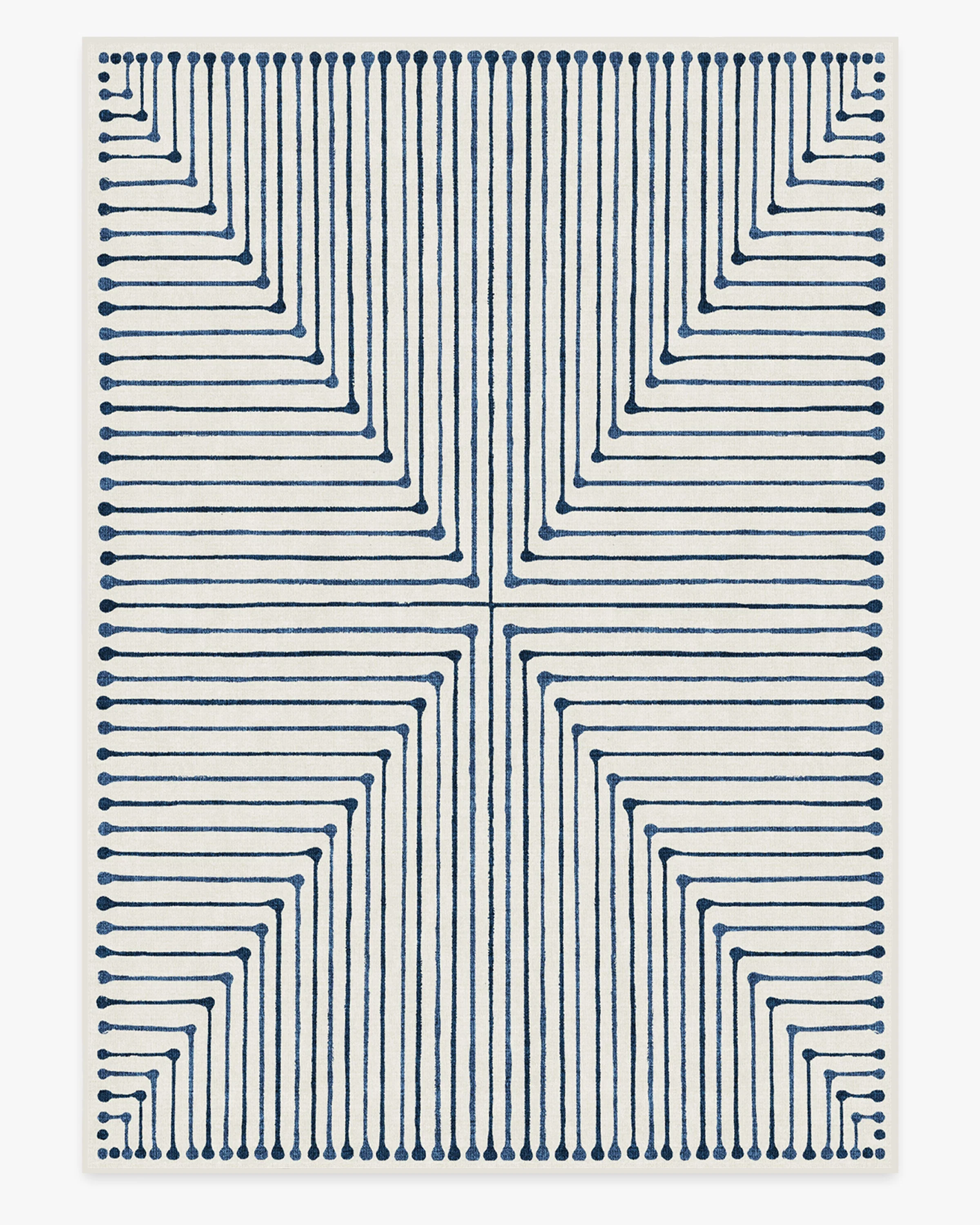 Inkdrop Slate Blue Rug by Jonathan Adler