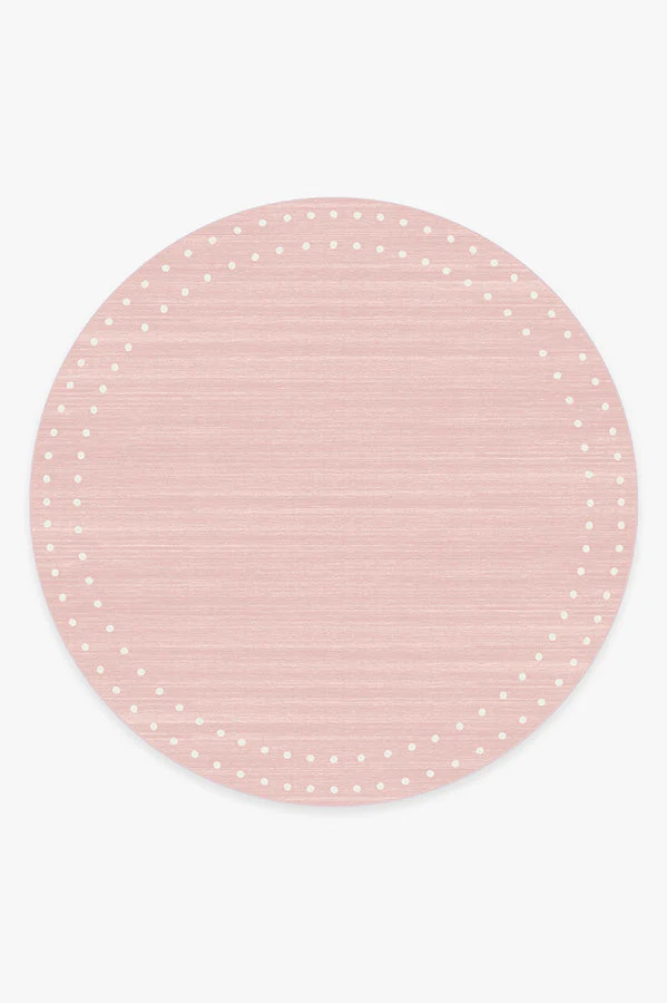 Dot Border Pink Rug