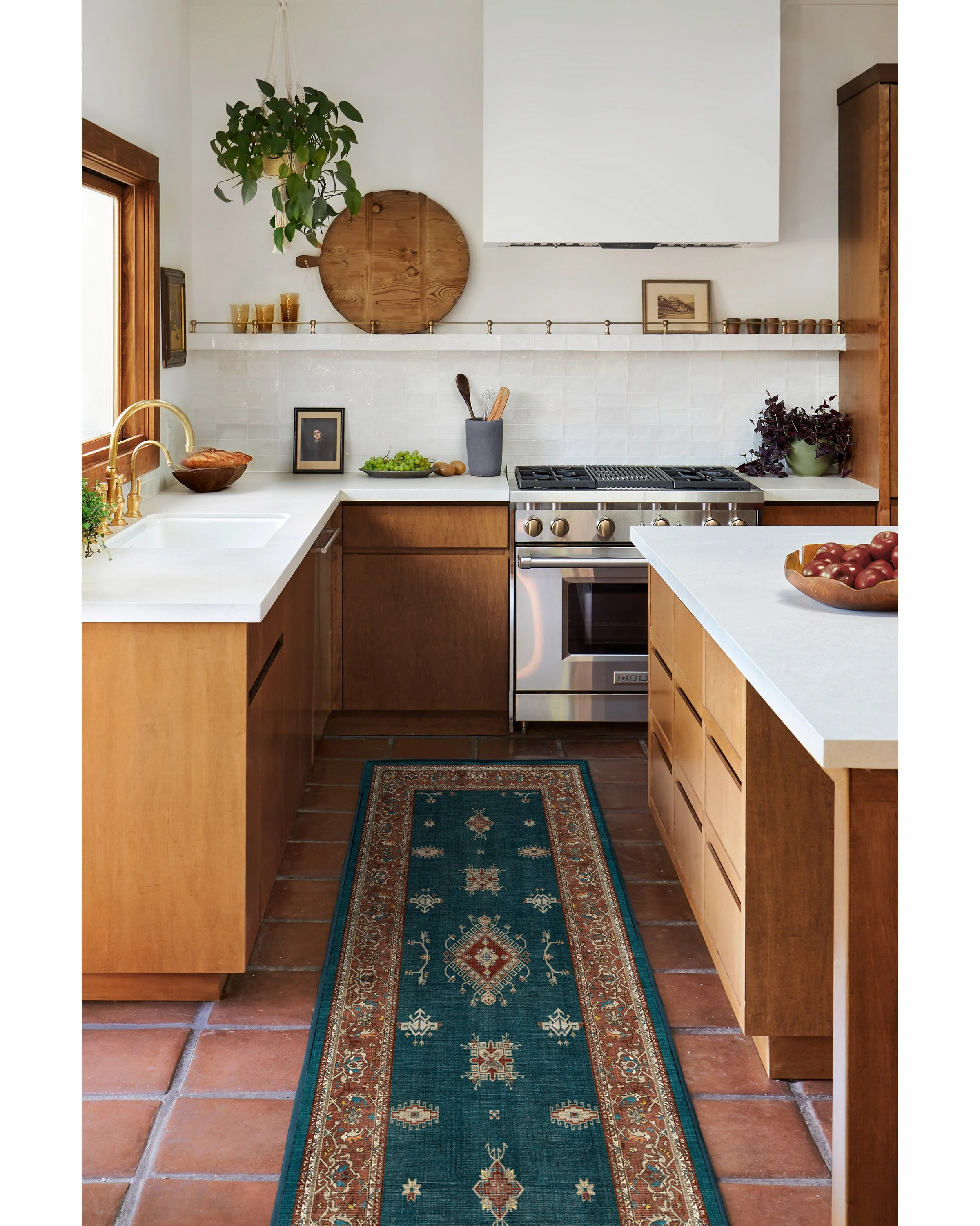Verena Teal Blue Flatwoven Rug