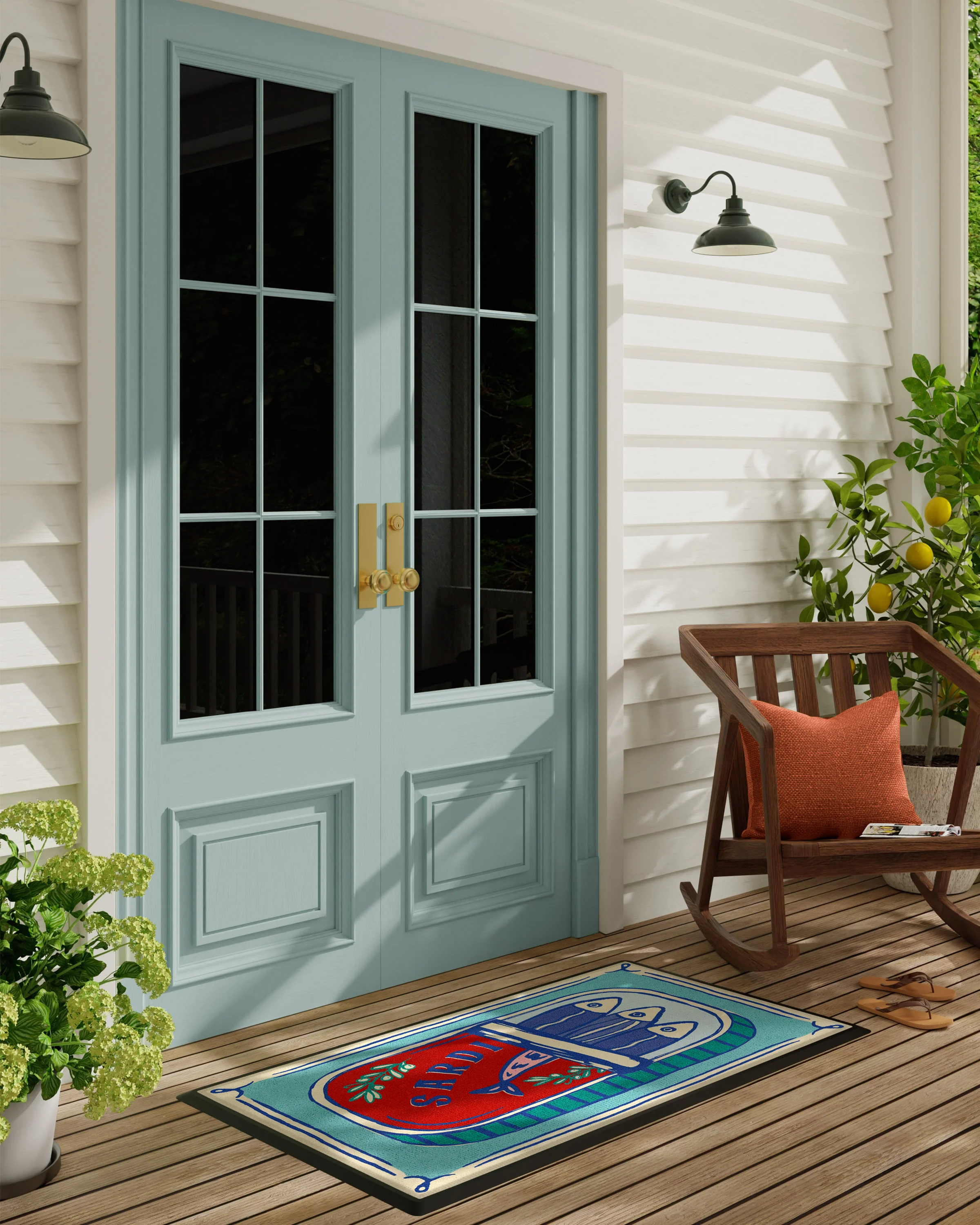 Tin Fish Large Doormat