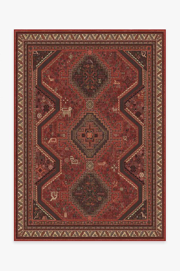 Zareen Scarlet Red Flatwoven Rug