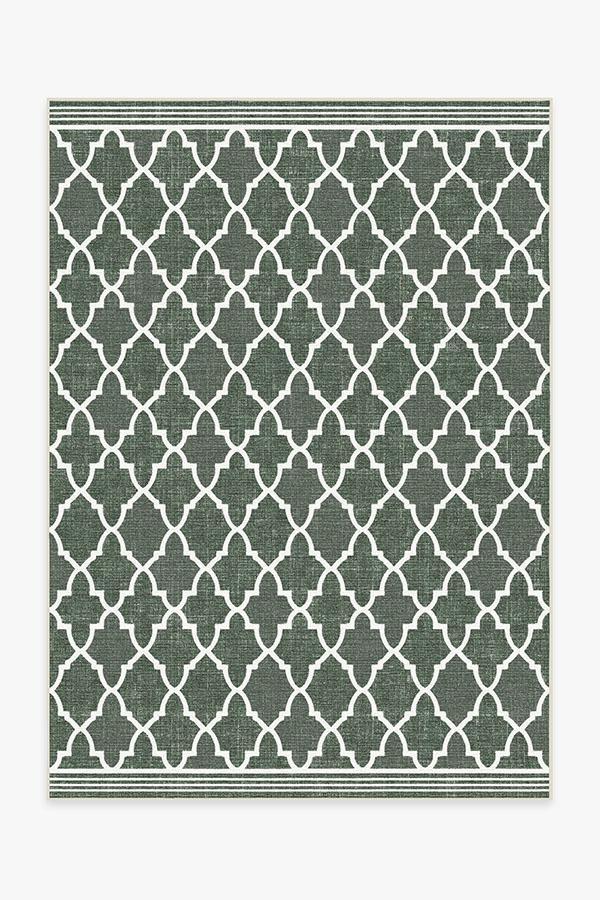 Varia Trellis Forest Green Outdoor Rug