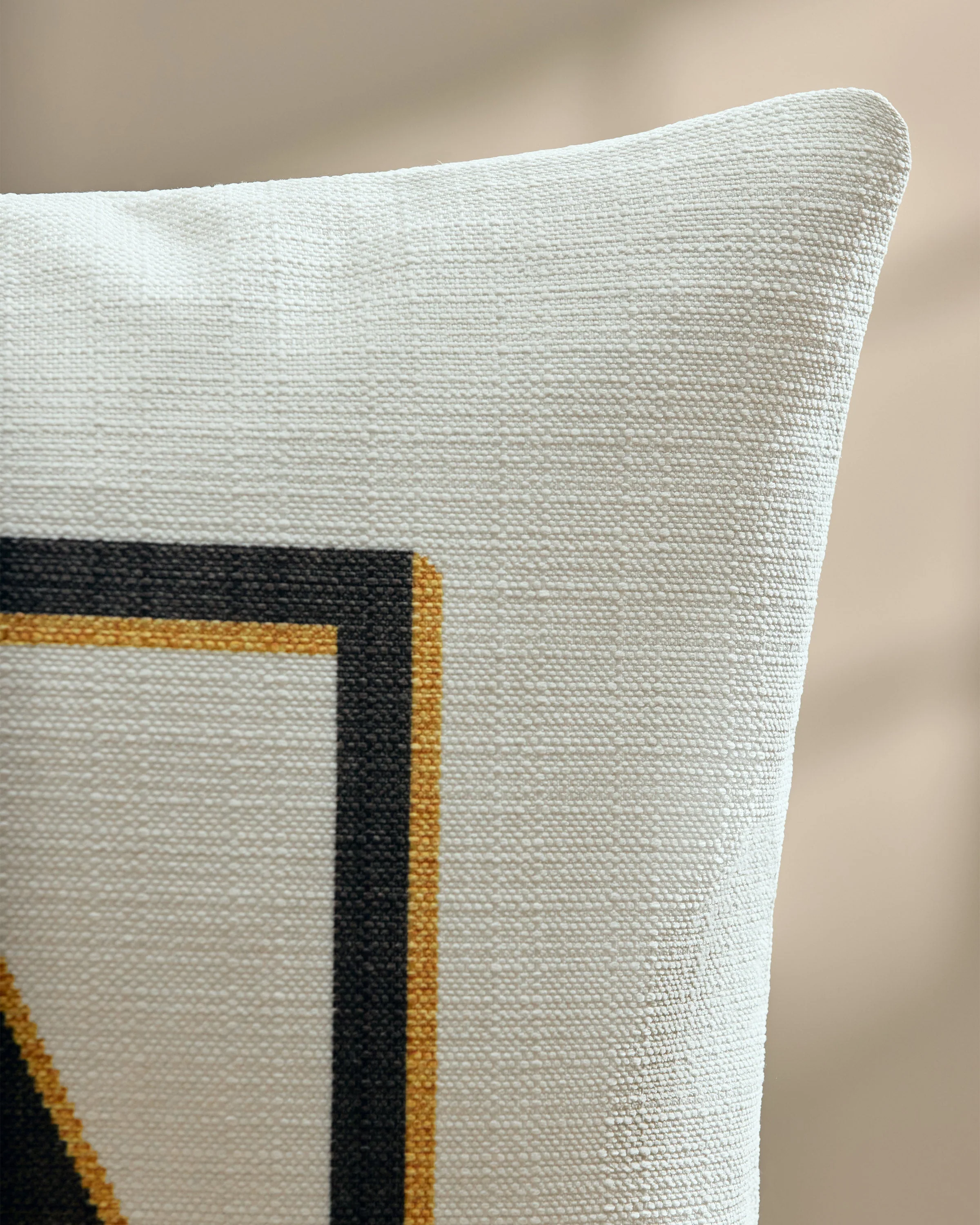 Classic Monogram Ivory Woven Throw Pillow, 20x20 by Jonathan Adler