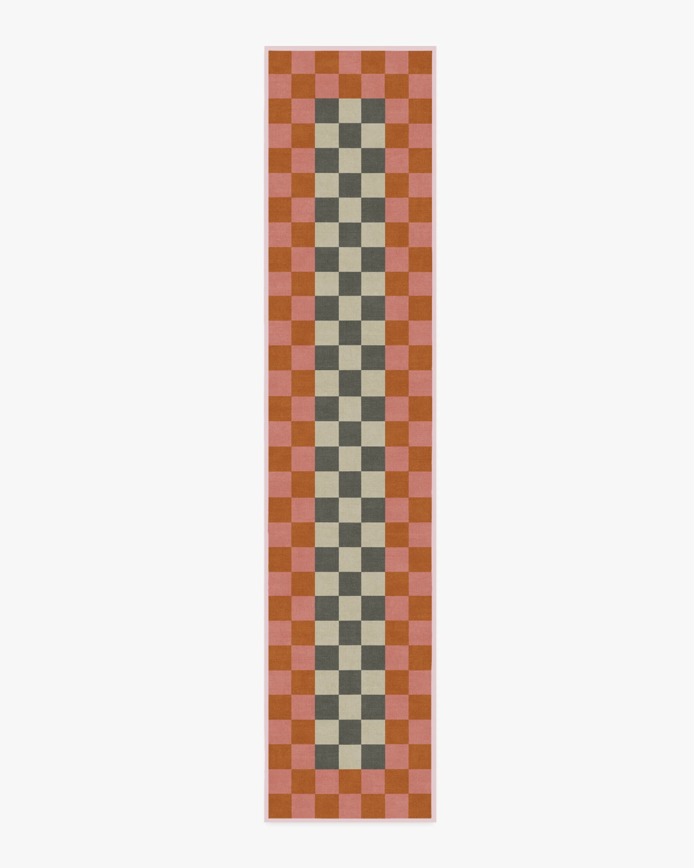 Checker Border Pink & Orange Rug by Jonathan Adler