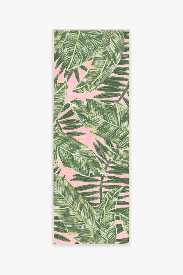 Filifera Palm Pink Outdoor Rug