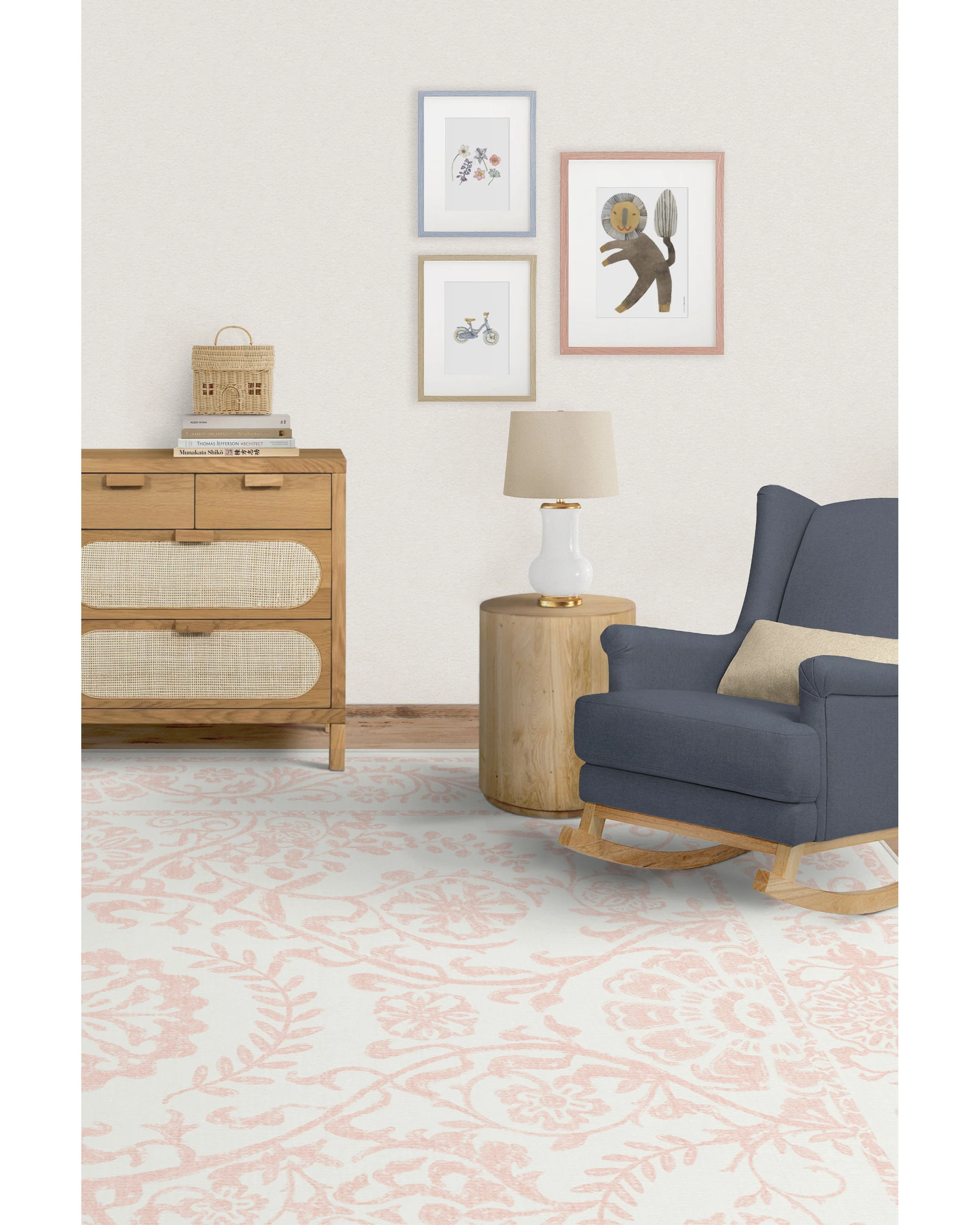 Delphina Powder Pink Flatwoven Rug