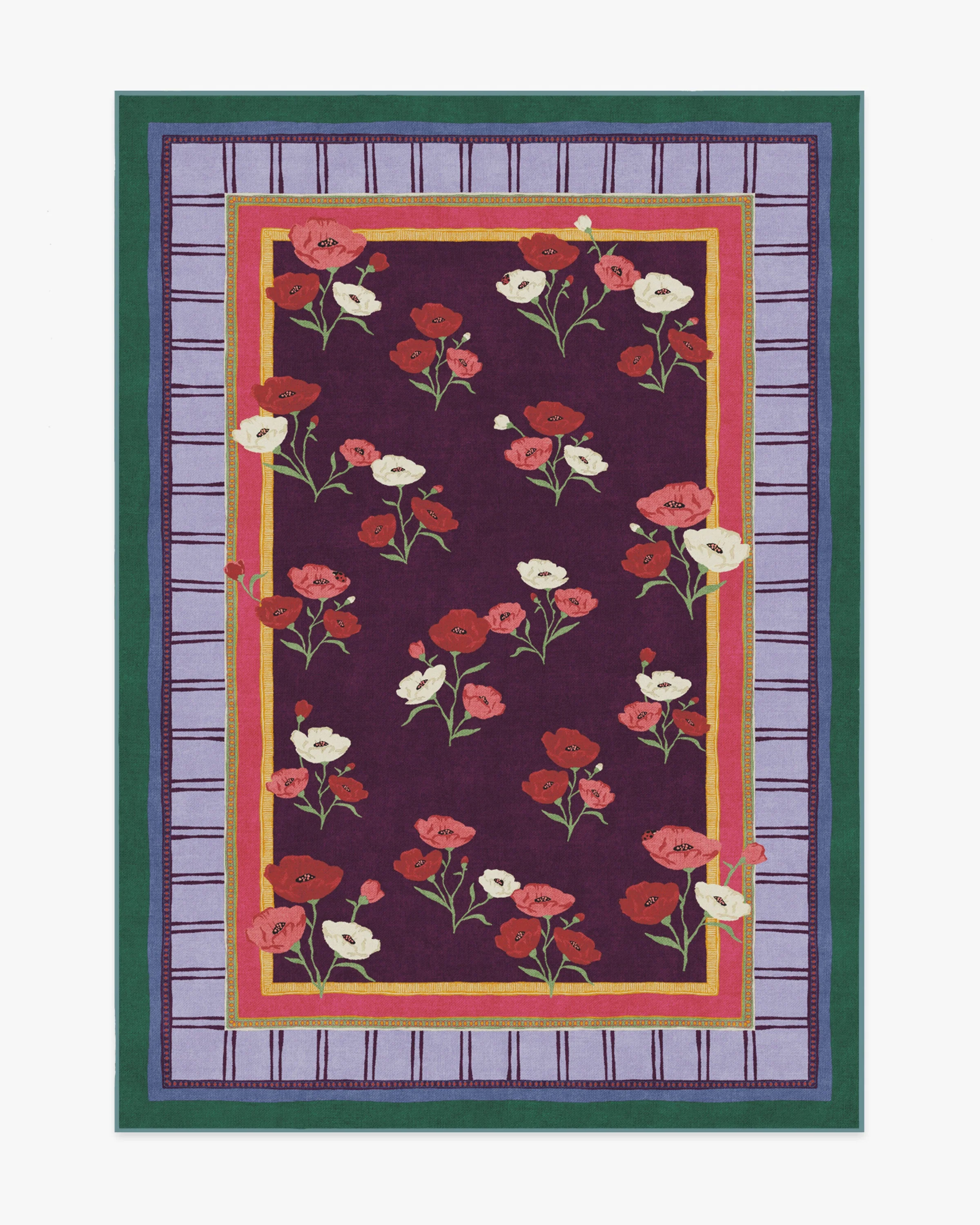 Ambroeus Royal Plum Flatwoven Rug by Iris Apfel