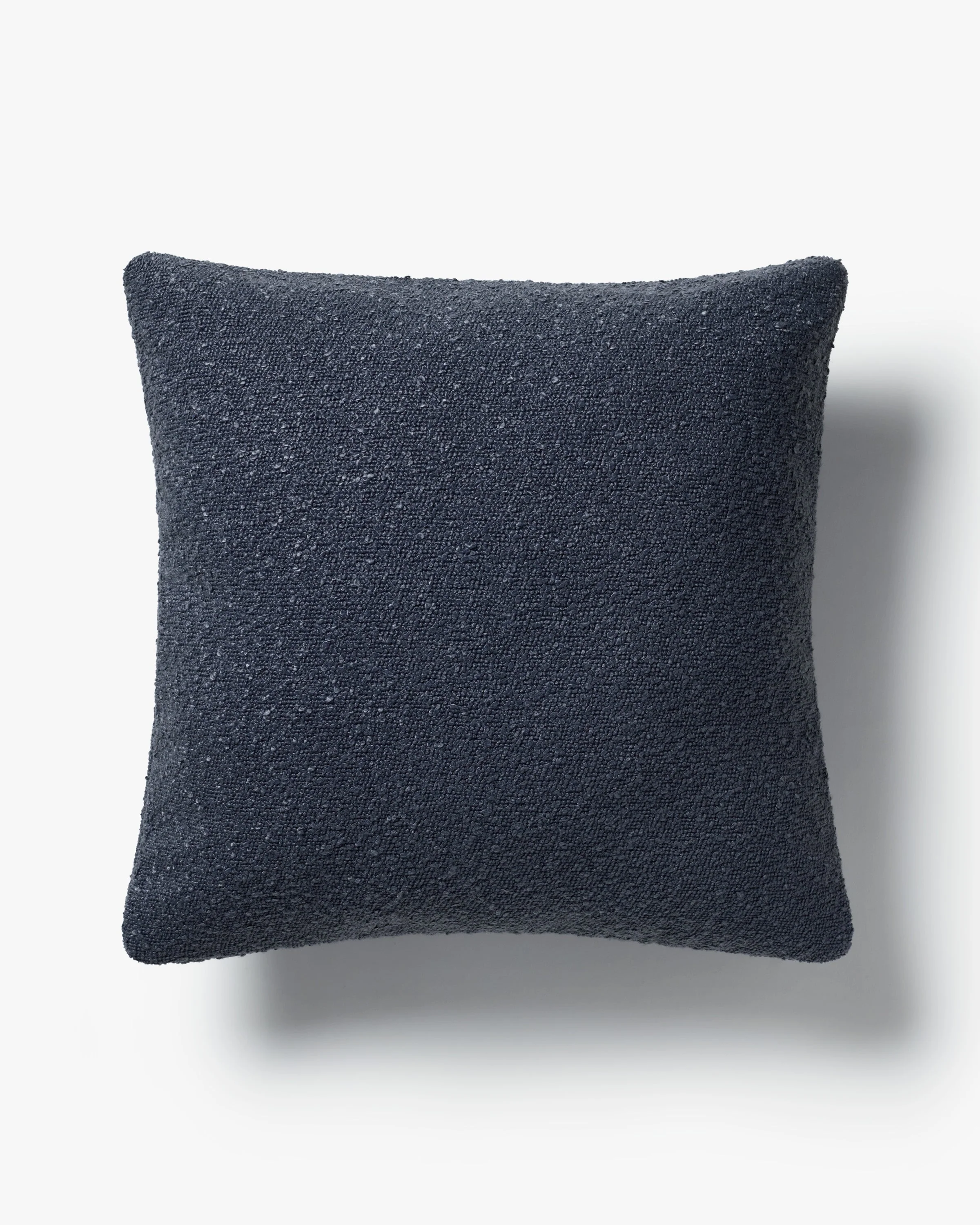 Navy Boucle Throw Pillow
