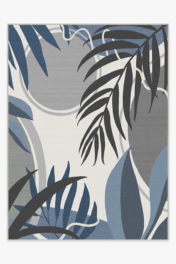 Tulum Ivory Blue Outdoor Rug