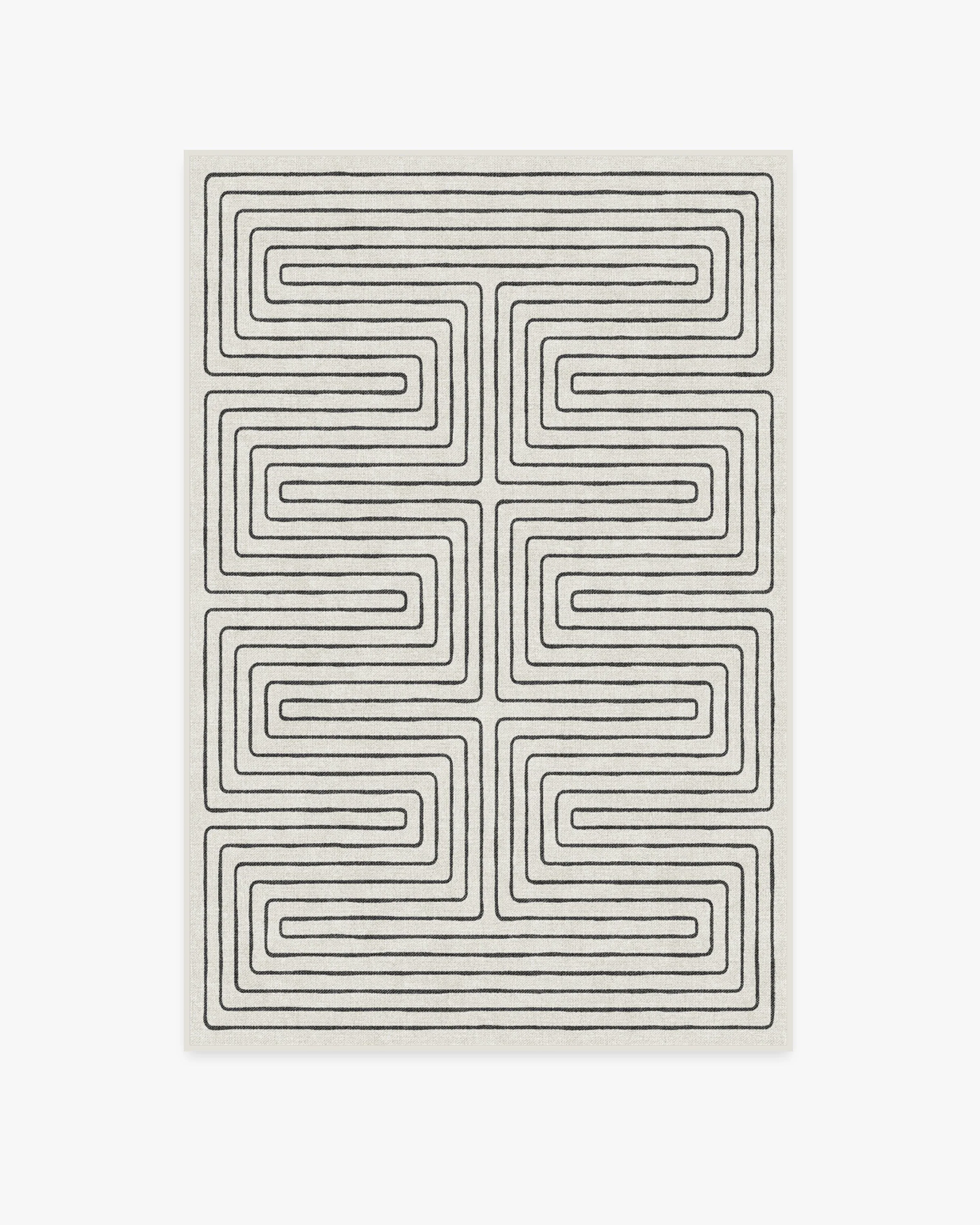 Labyrinth Black & Ivory Rug by Jonathan Adler