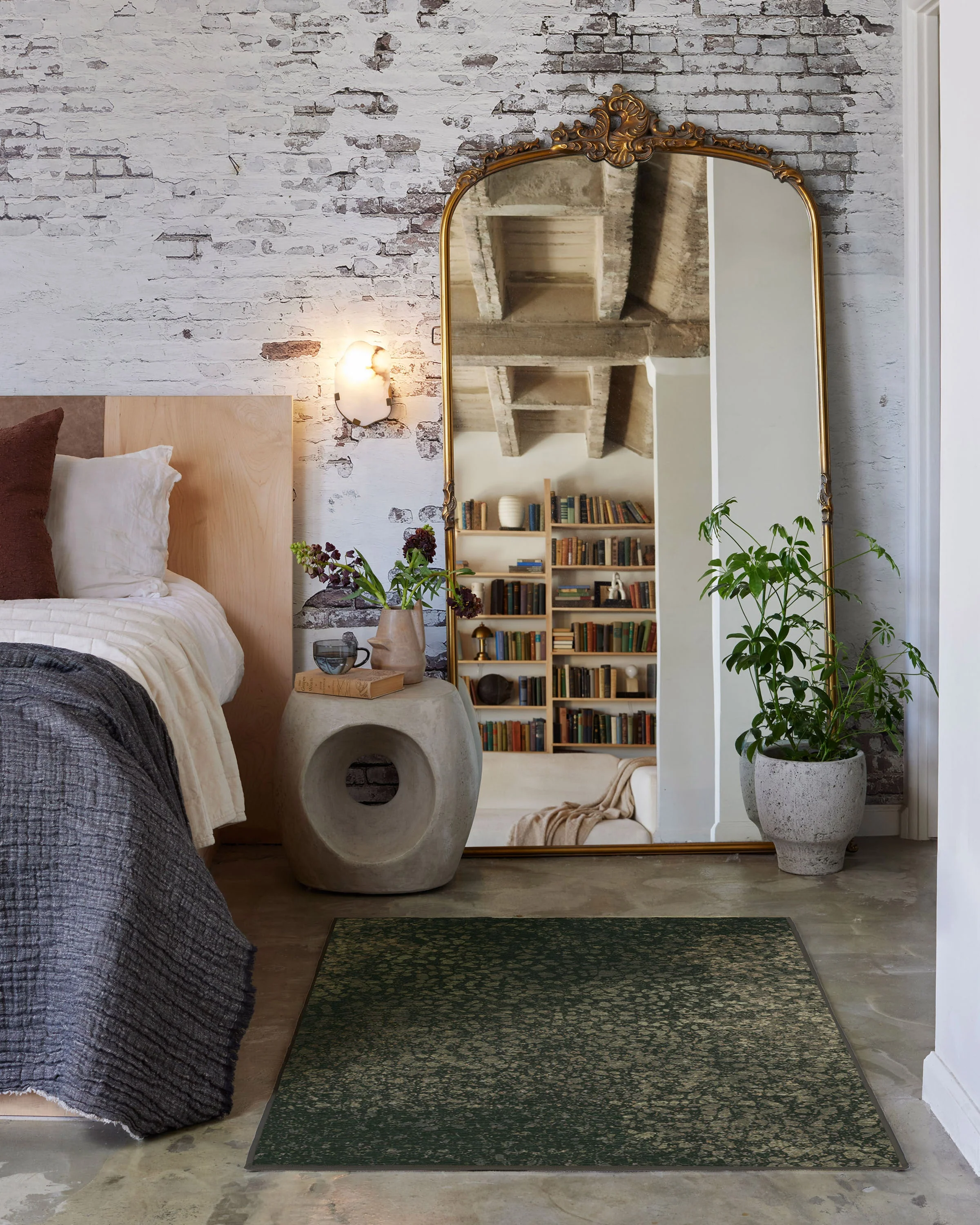 Terran Moss Flatwoven Rug by Architectural Digest
