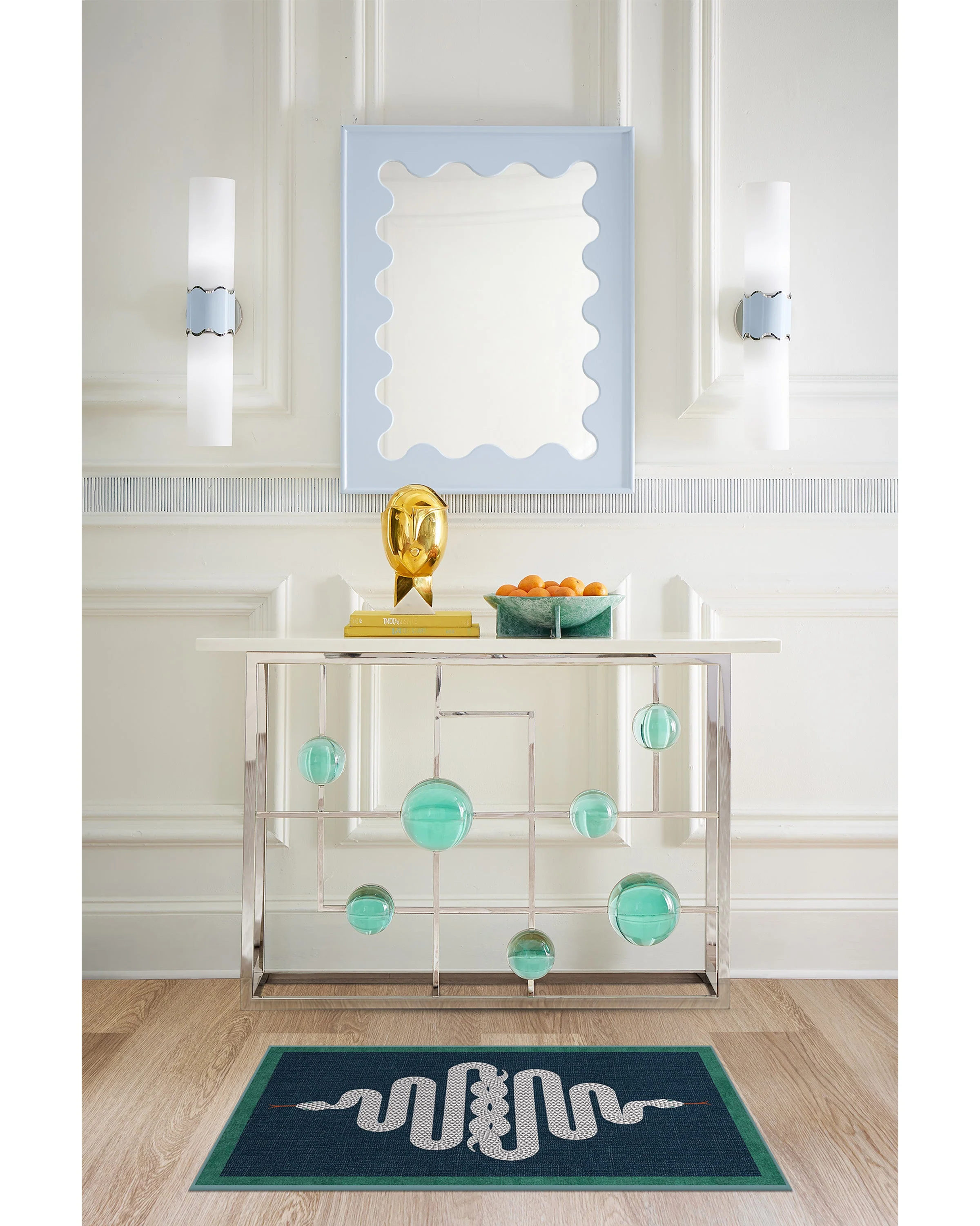 Venom Sapphire Rug by Jonathan Adler