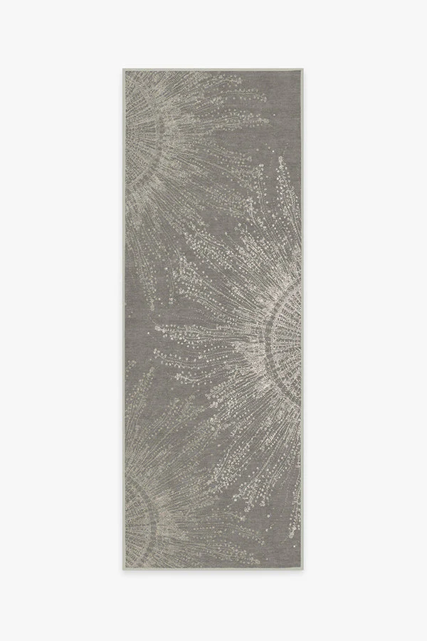 Jellyfish Bloom Silver Flatwoven Rug