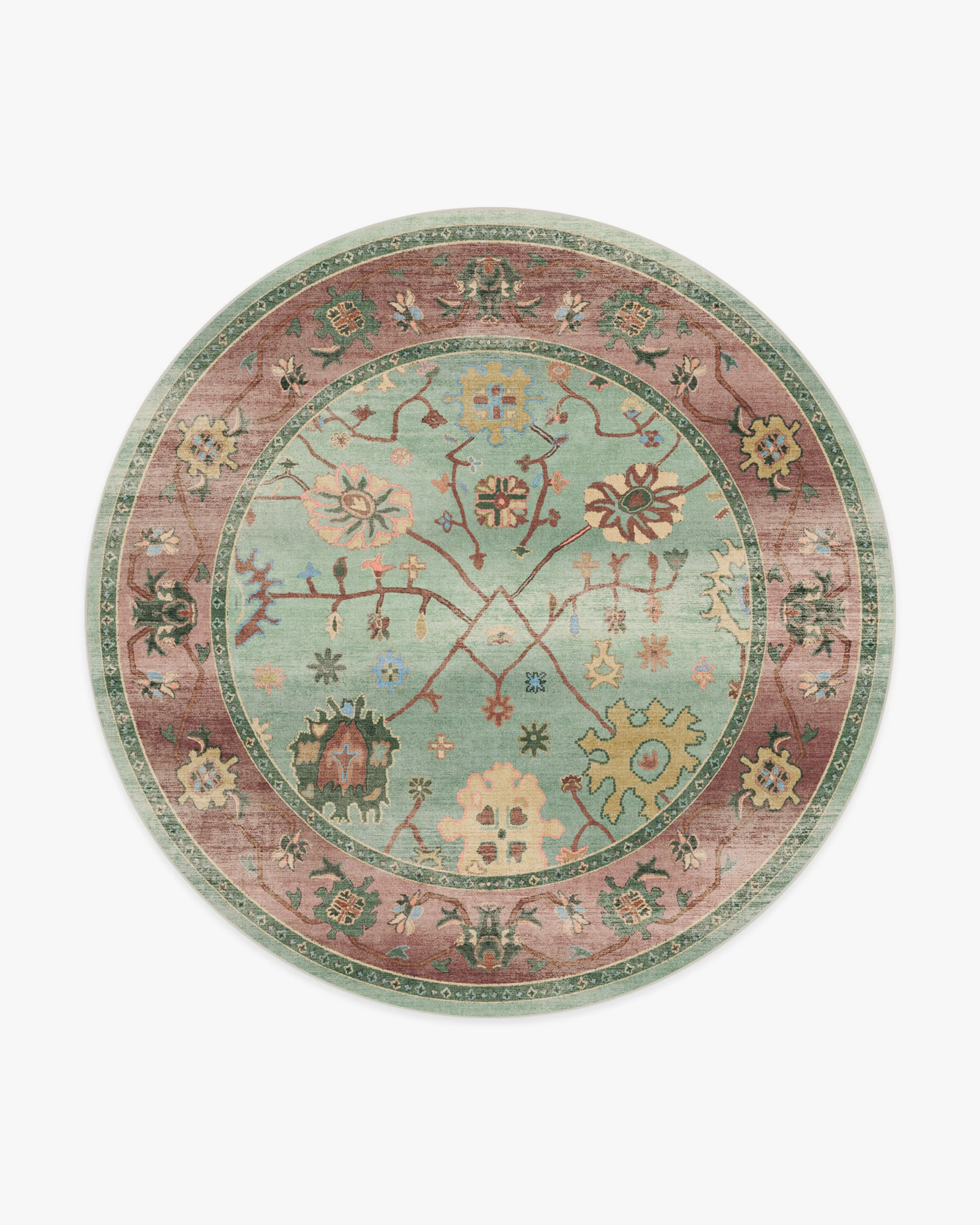 Jemima Sage and Rosewood Flatwoven Rug