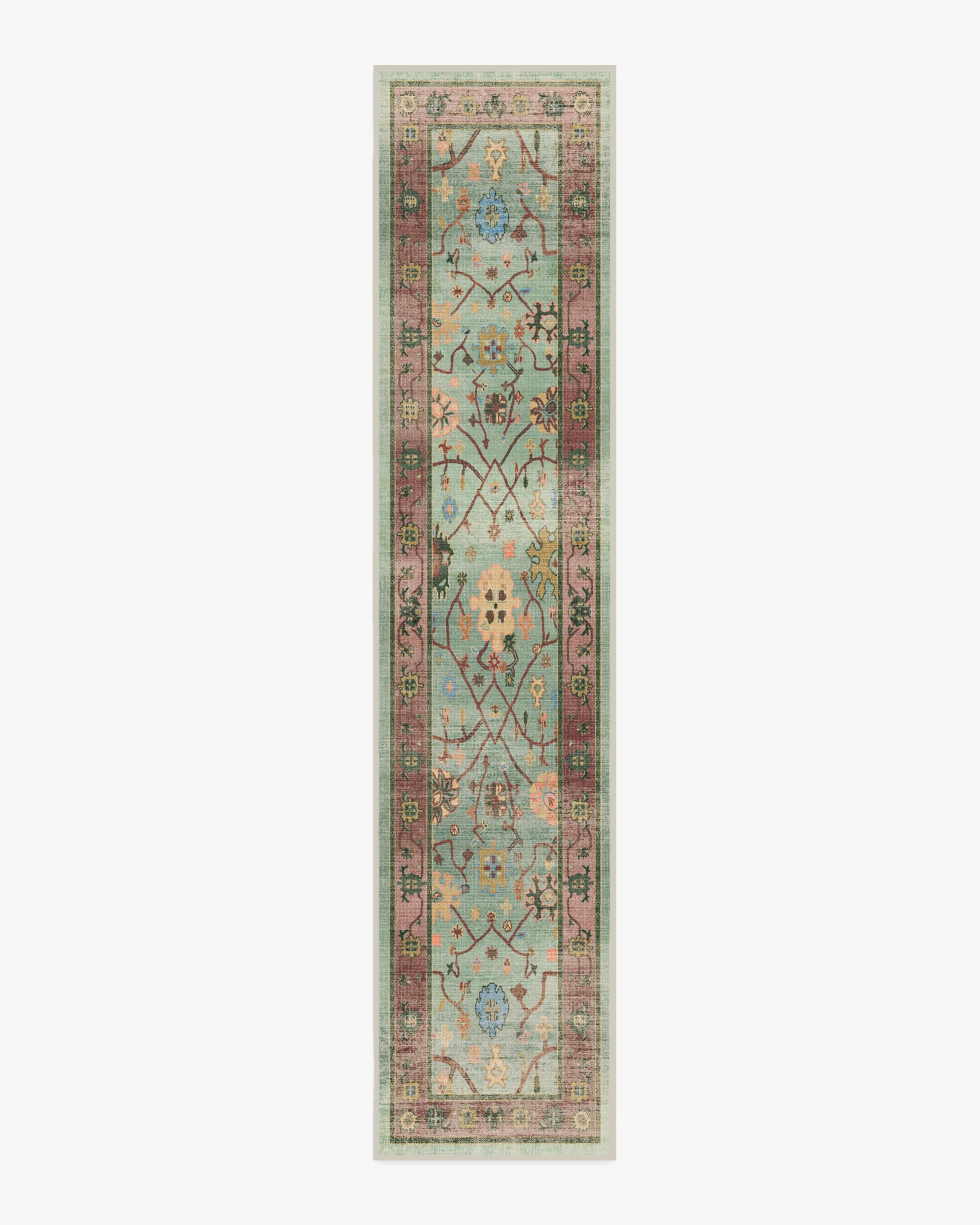 Jemima Sage and Rosewood Flatwoven Rug