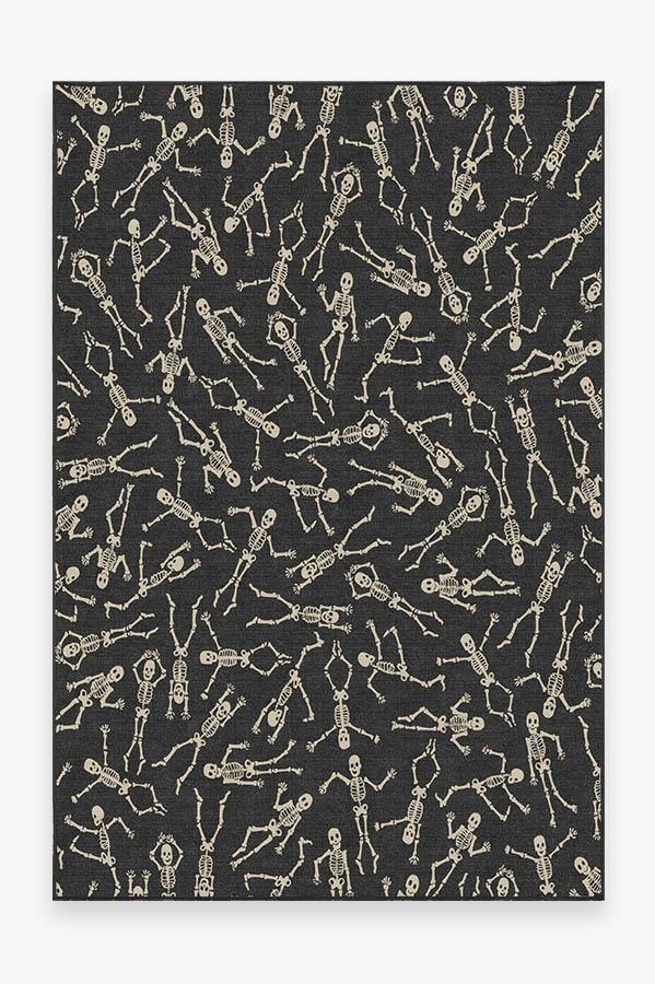 Bone Dance Black Flatwoven Rug