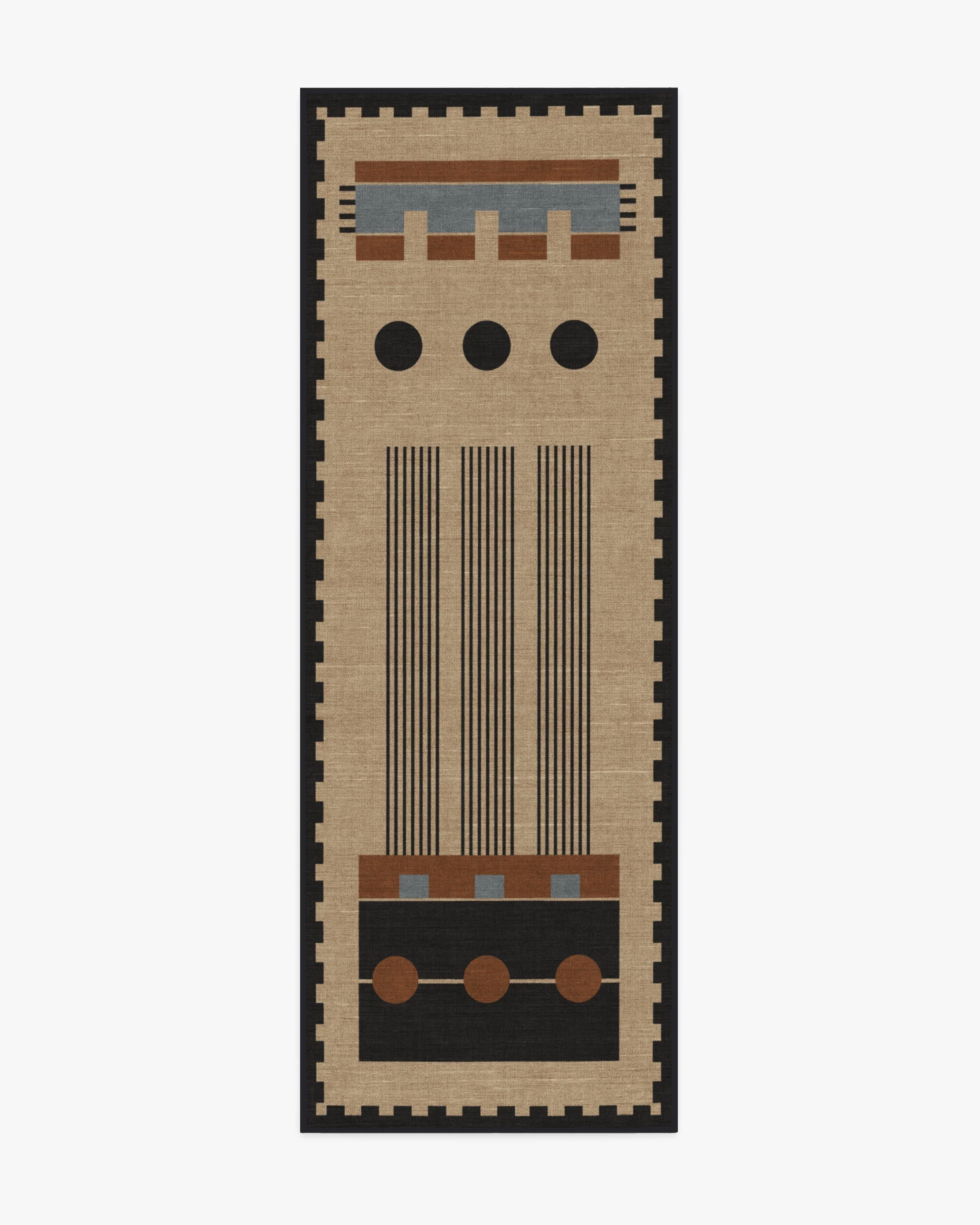 Kasi Black & Tan Flatwoven Rug by Architectural Digest