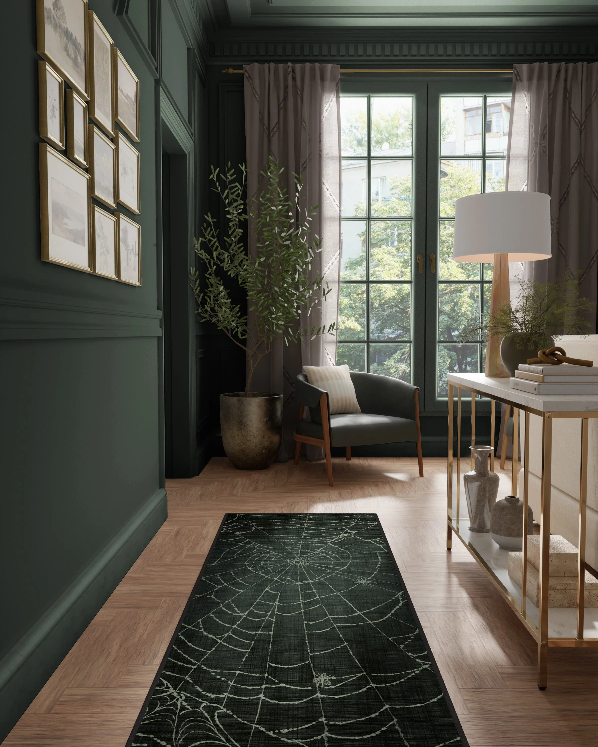 Web Soft Black Flatwoven Rug