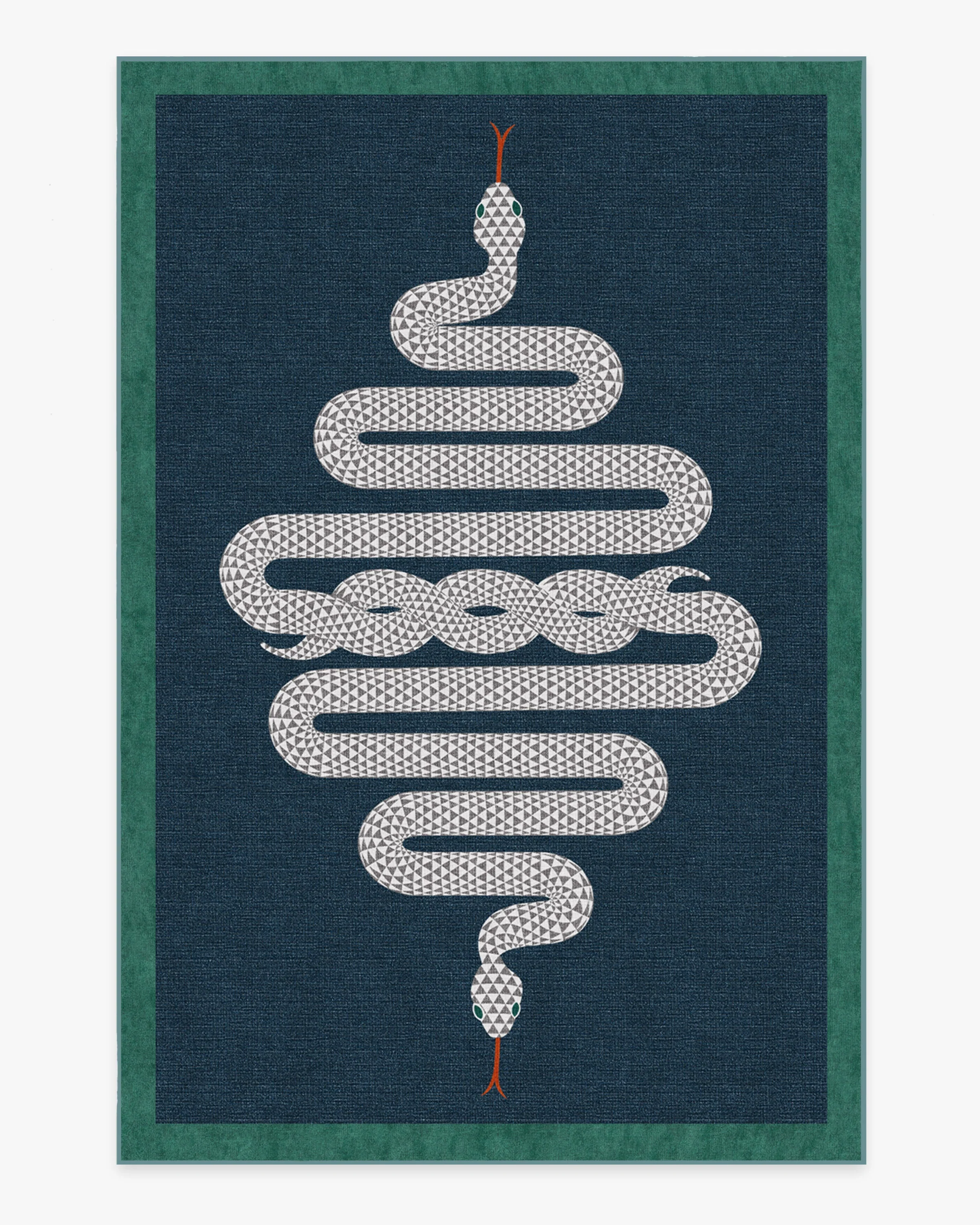 Venom Sapphire Rug by Jonathan Adler