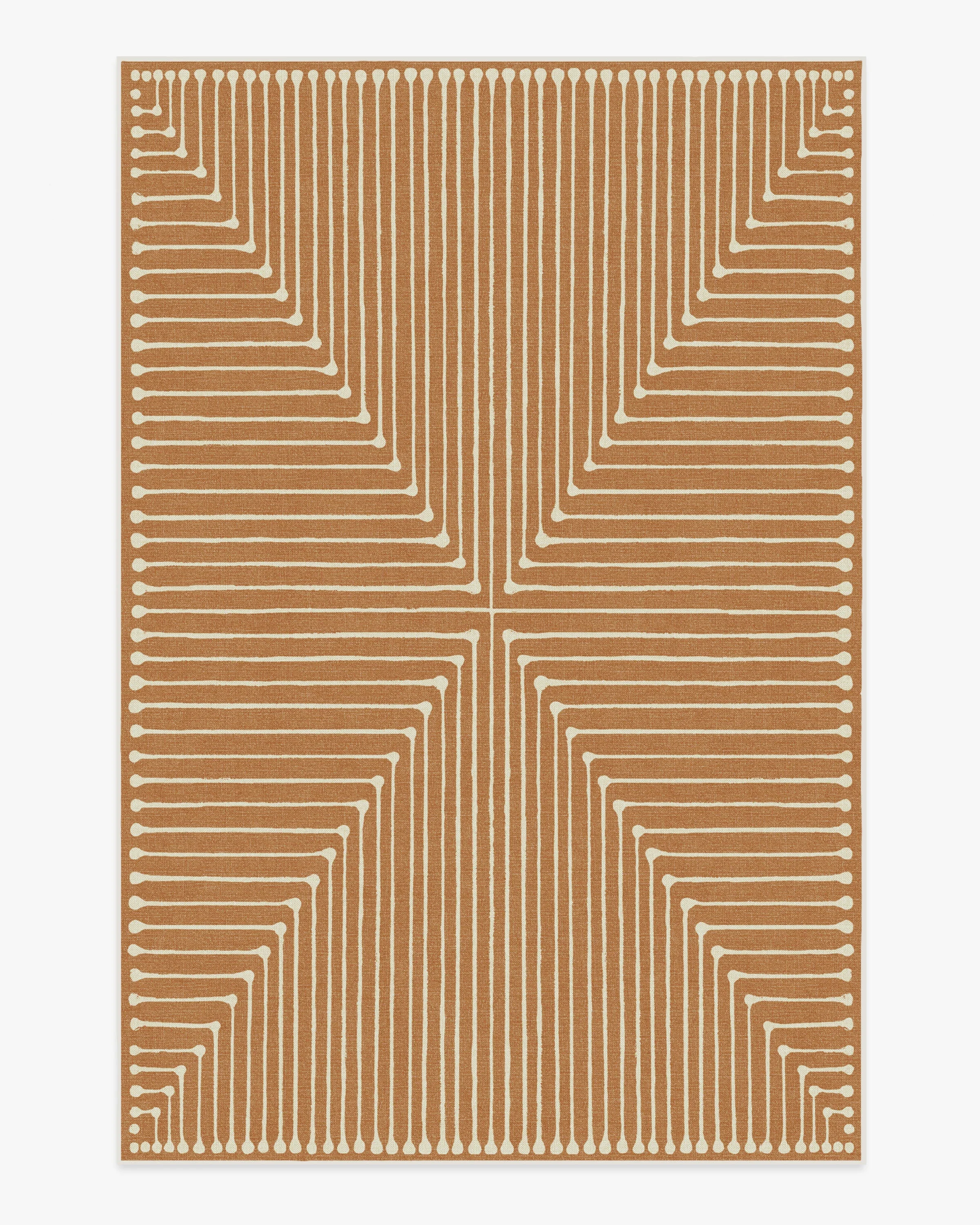 Inkdrop Copper Rug by Jonathan Adler