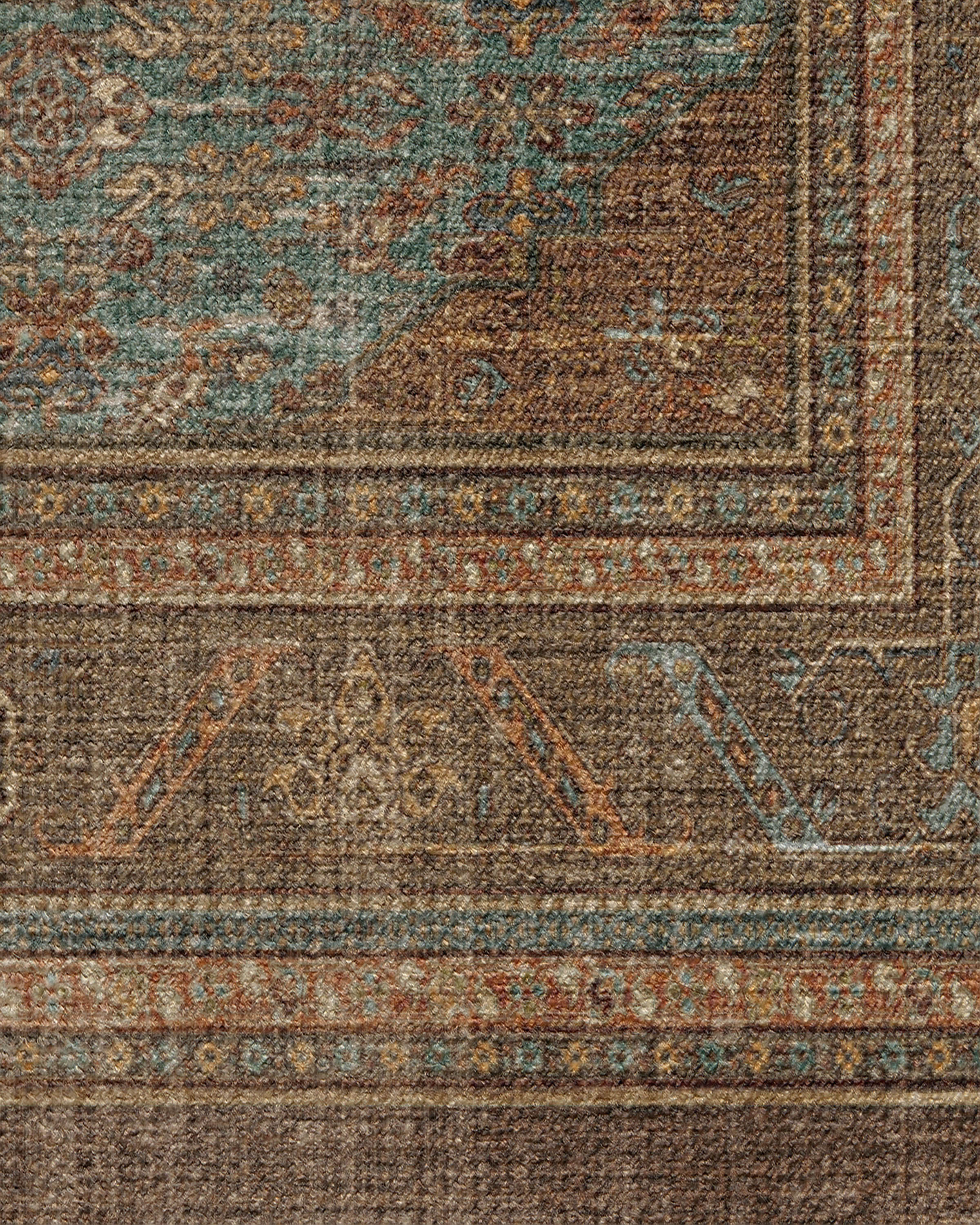 Rowan Teal Blue & Copper Rug