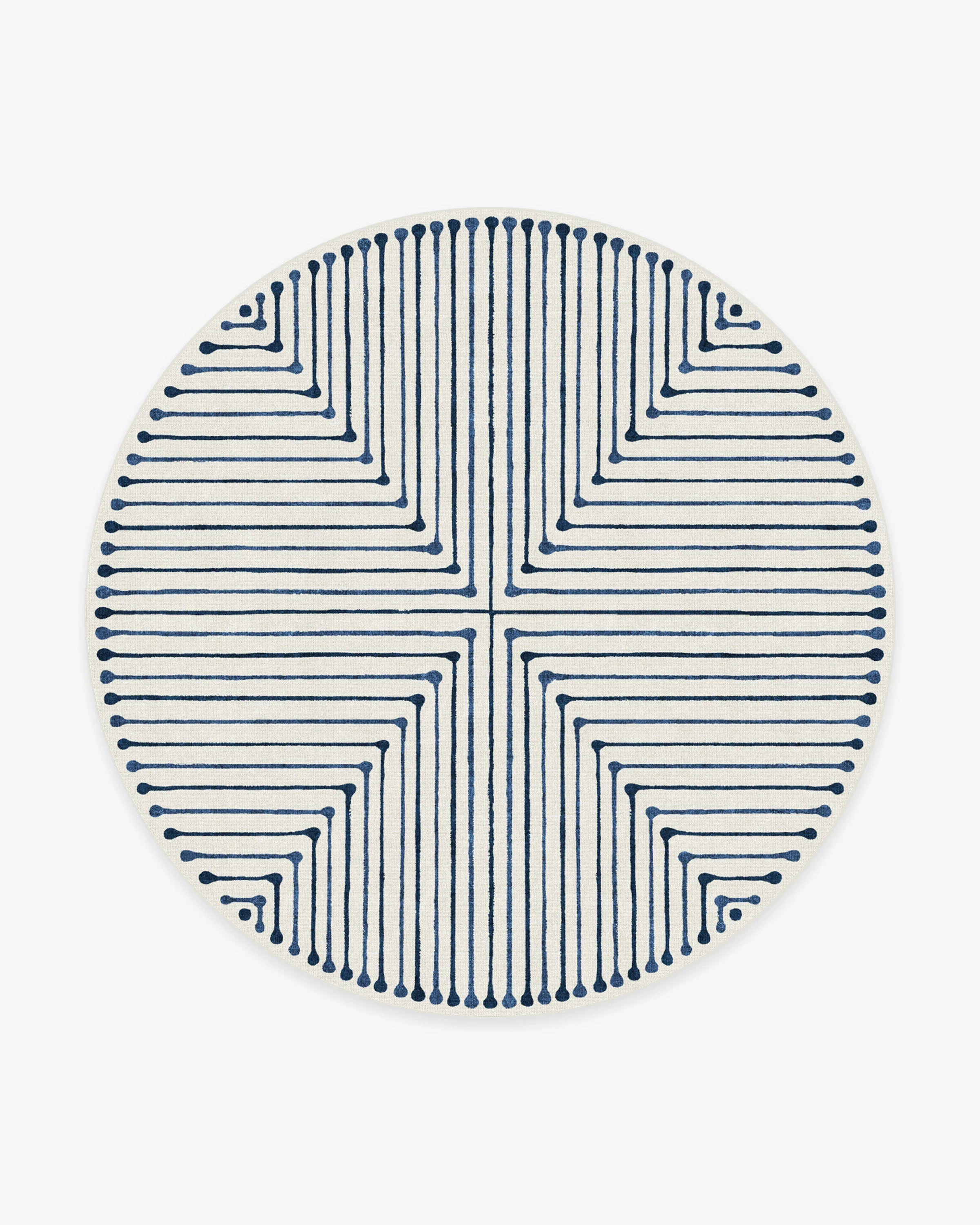 Inkdrop Slate Blue Rug by Jonathan Adler