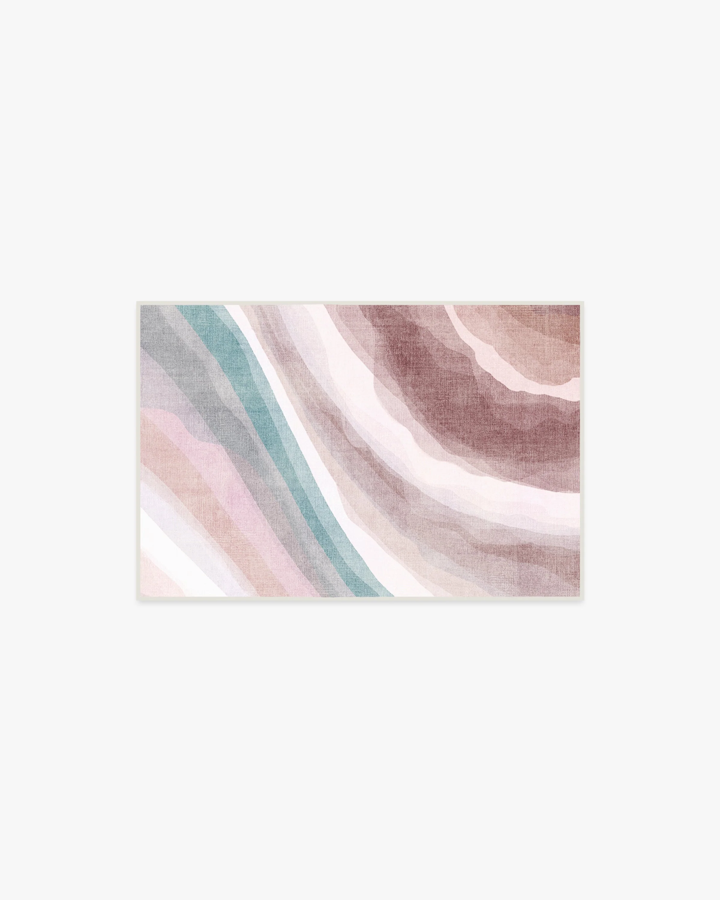 Watercolor Waves Pale Mauve Rug