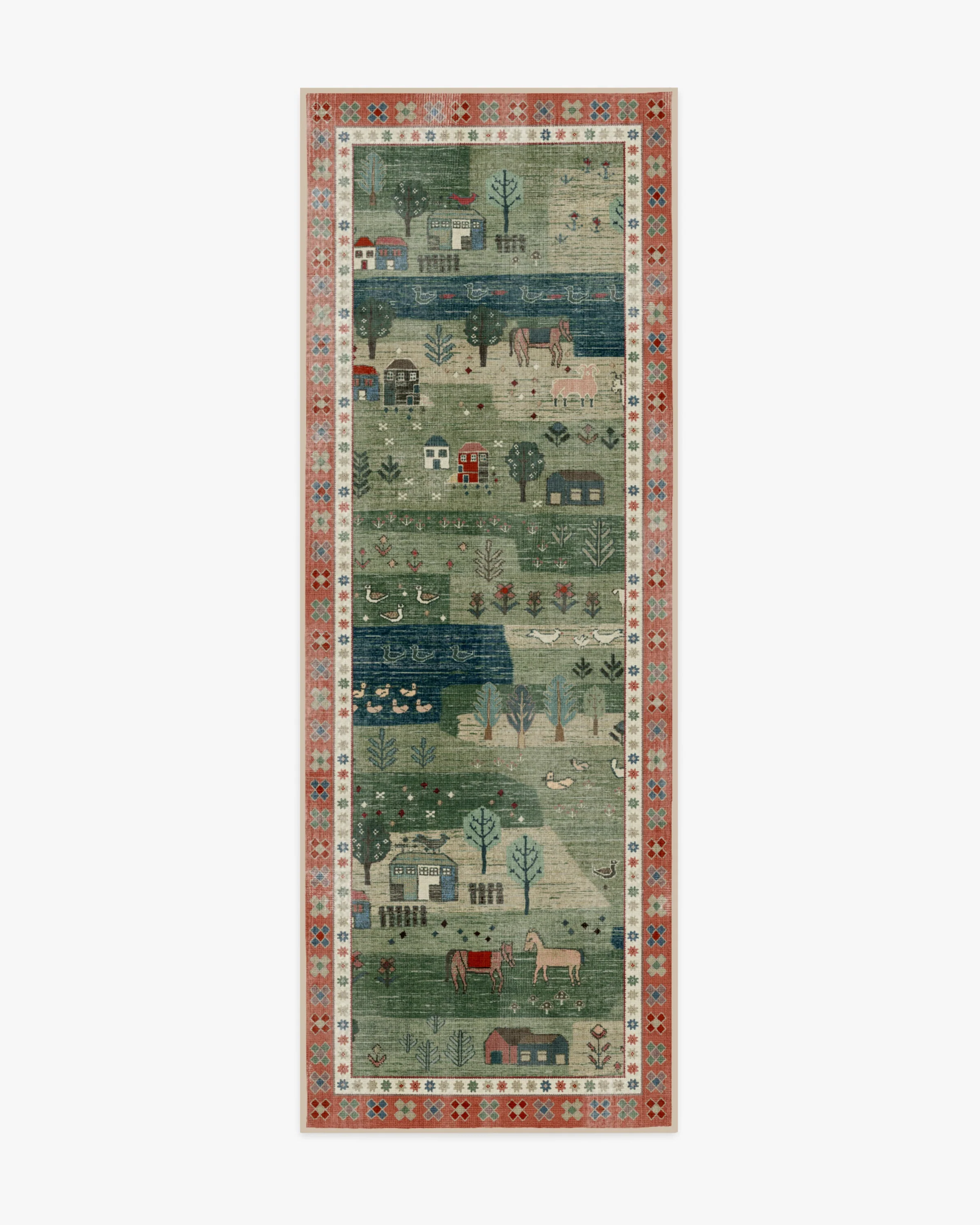 Alder Green Flatwoven Rug