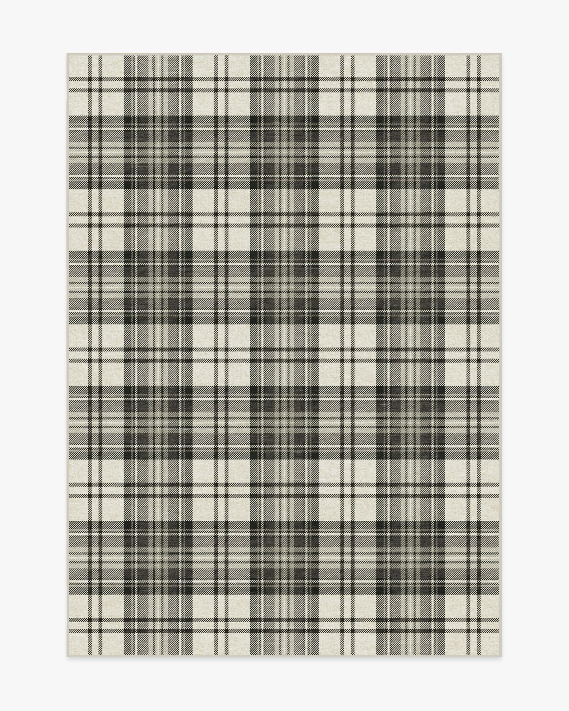 Dress Stewart Tartan Black & Ivory Rug