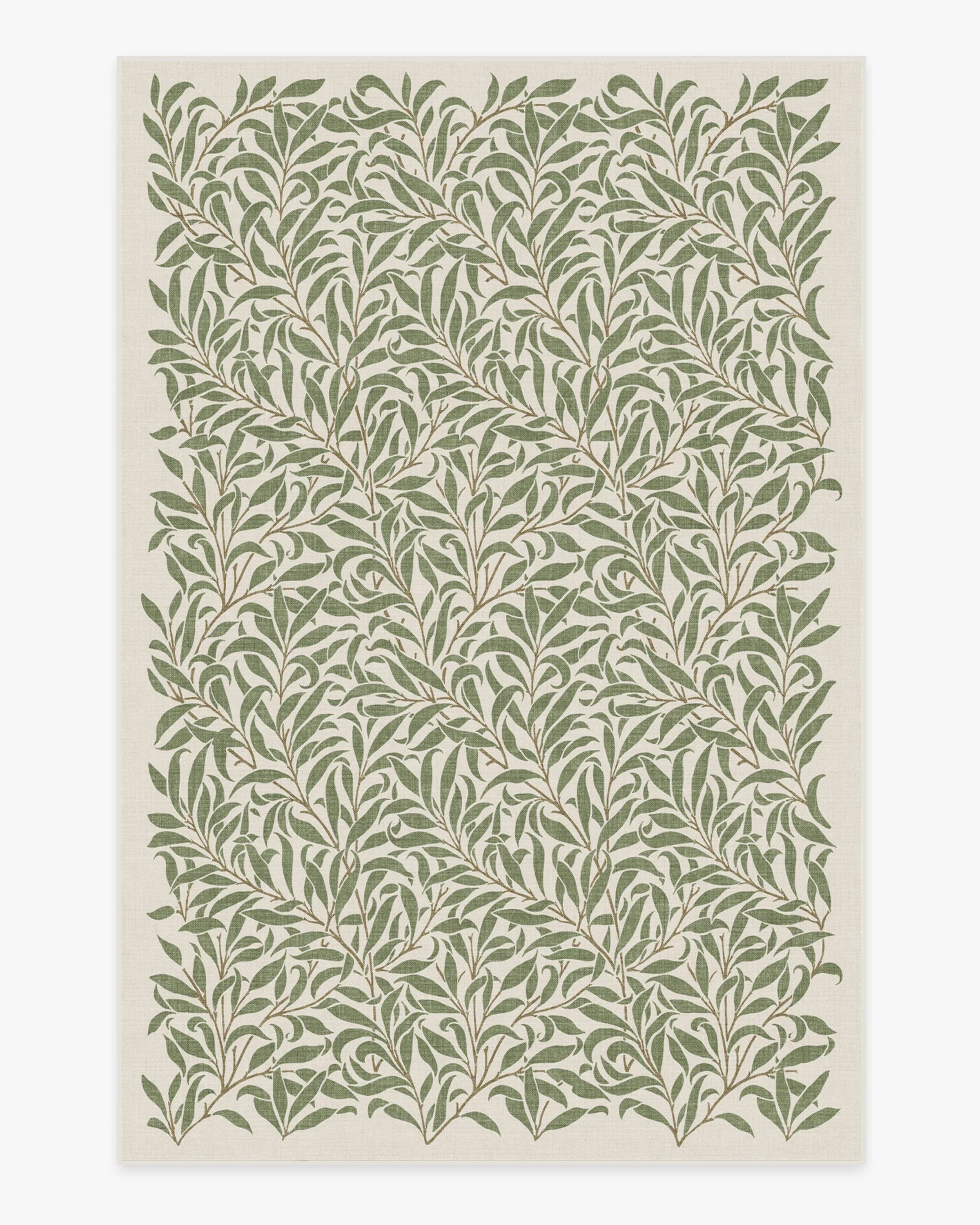 Pure Willow Boughs Green Flatwoven Rug by Morris & Co.