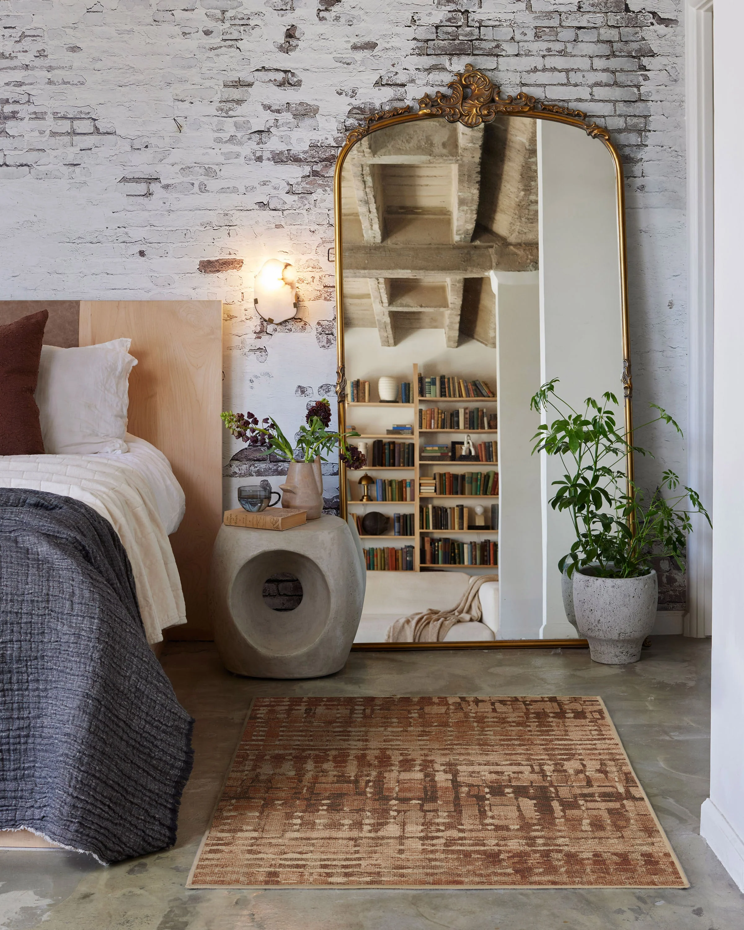 Brooklyn Copper Clay Rug by Architectural Digest
