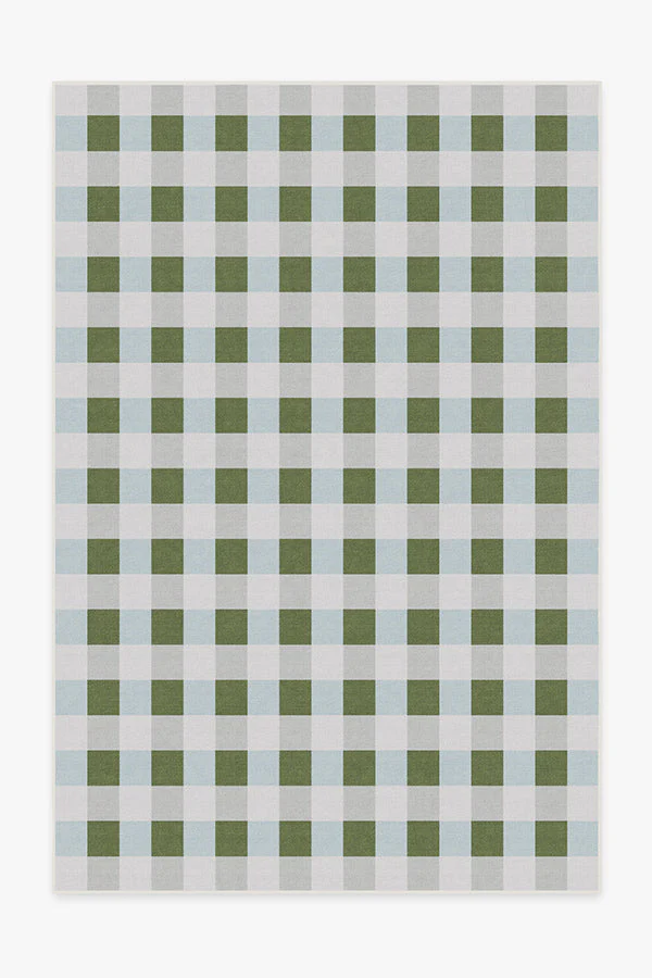 Sutton Moss Green & Blue Flatwoven Rug by The Home Edit