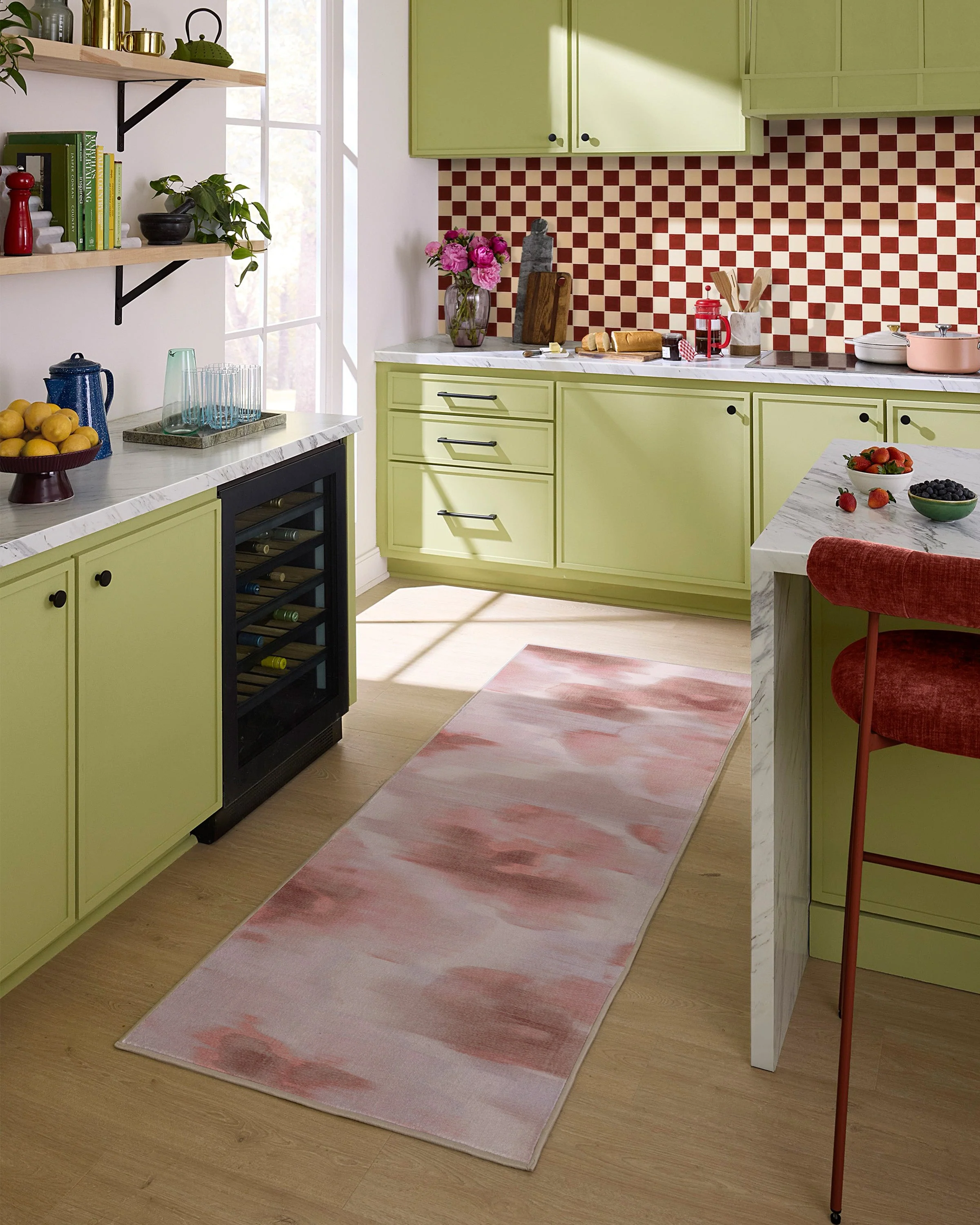 Emma Soft Rose Flatwoven Rug