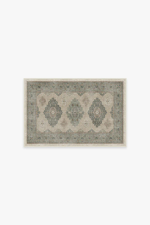 Maxine Natural Sage Flatwoven Rug