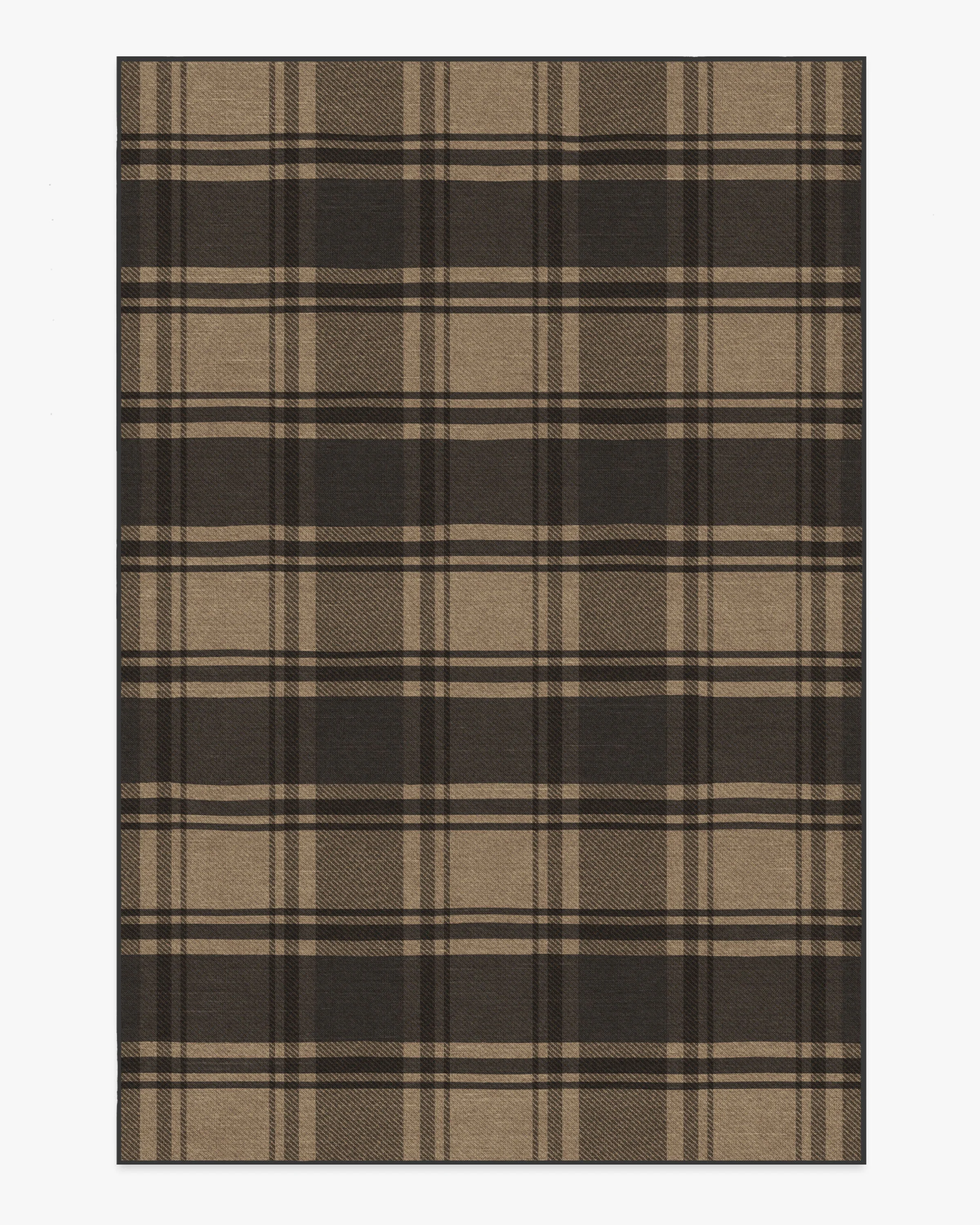 Easton Plaid Charcoal & Natural Flatwoven Rug