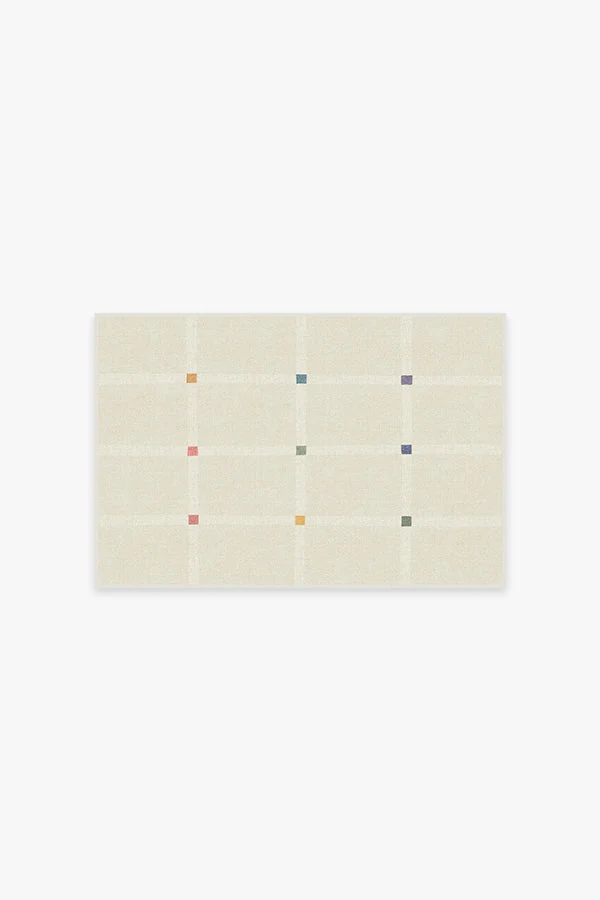 Joanna Ivory Pop Flatwoven Rug by The Home Edit