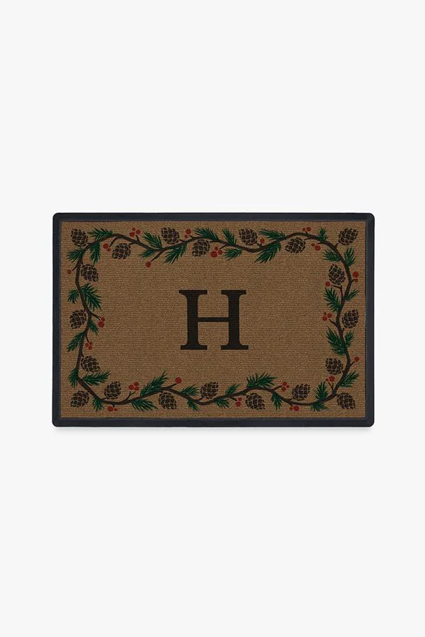 Winter Woods Monogram Doormat