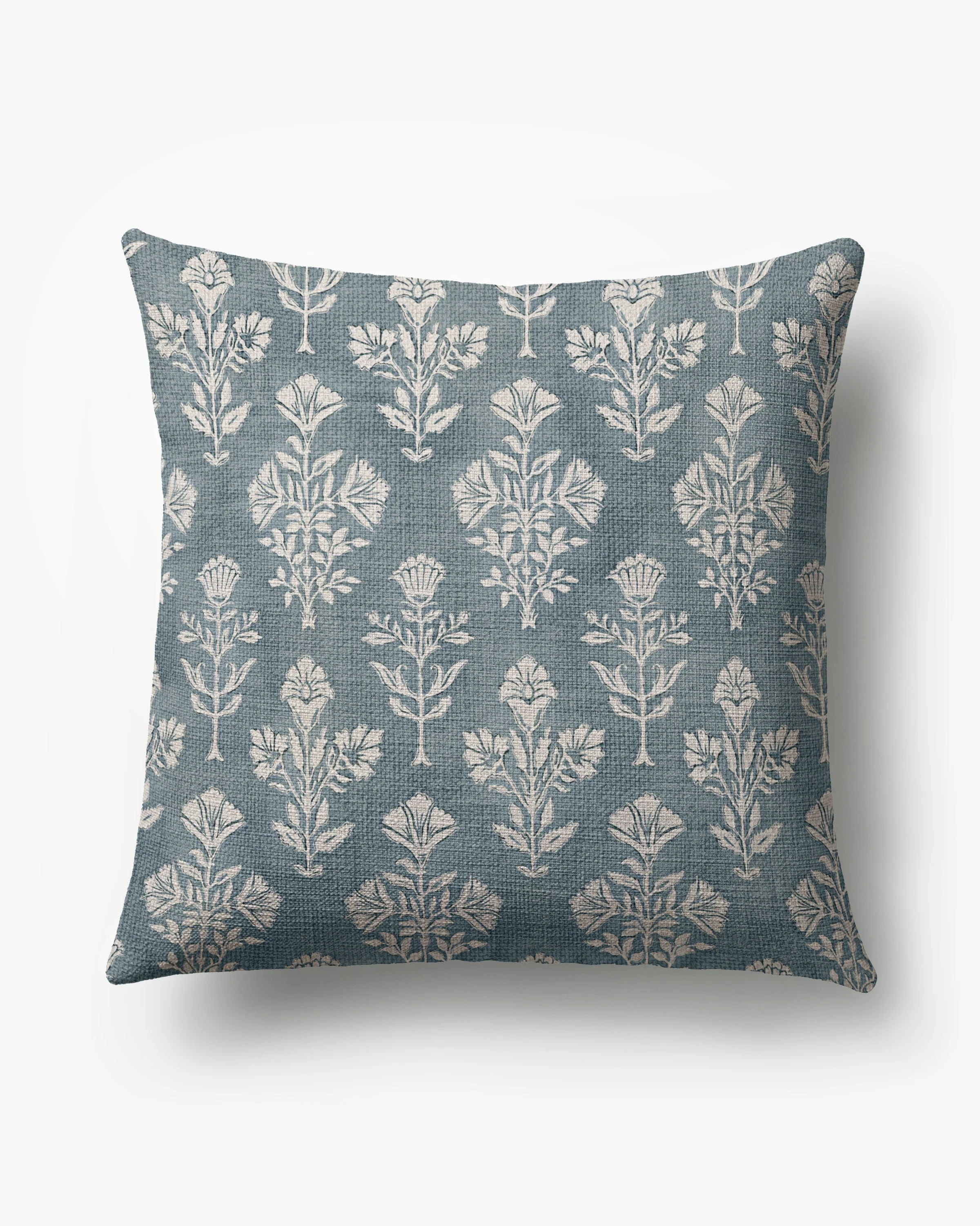 Lauretta Blue Grey Woven Throw Pillow