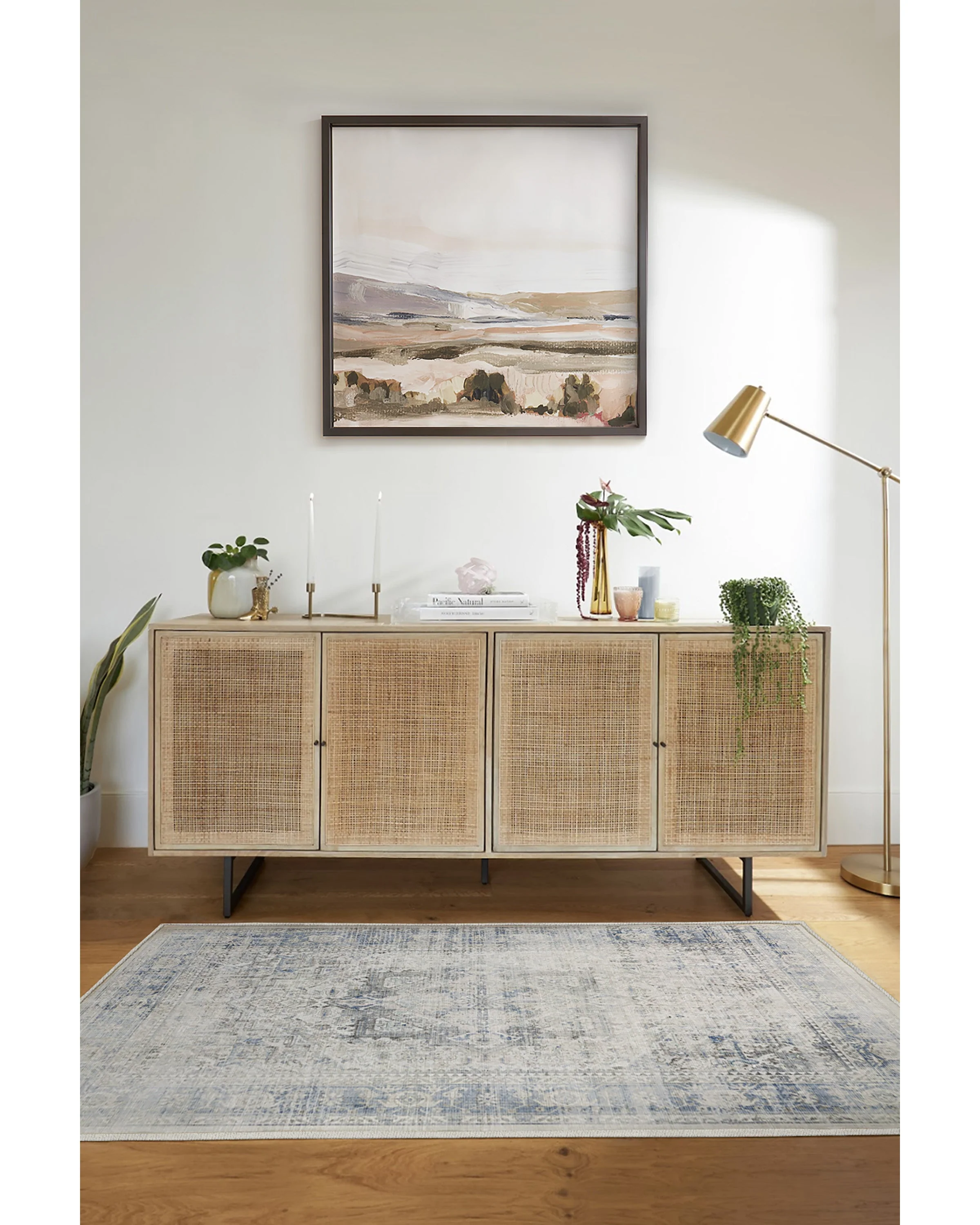 Kamran Blue Quartz Flatwoven Rug