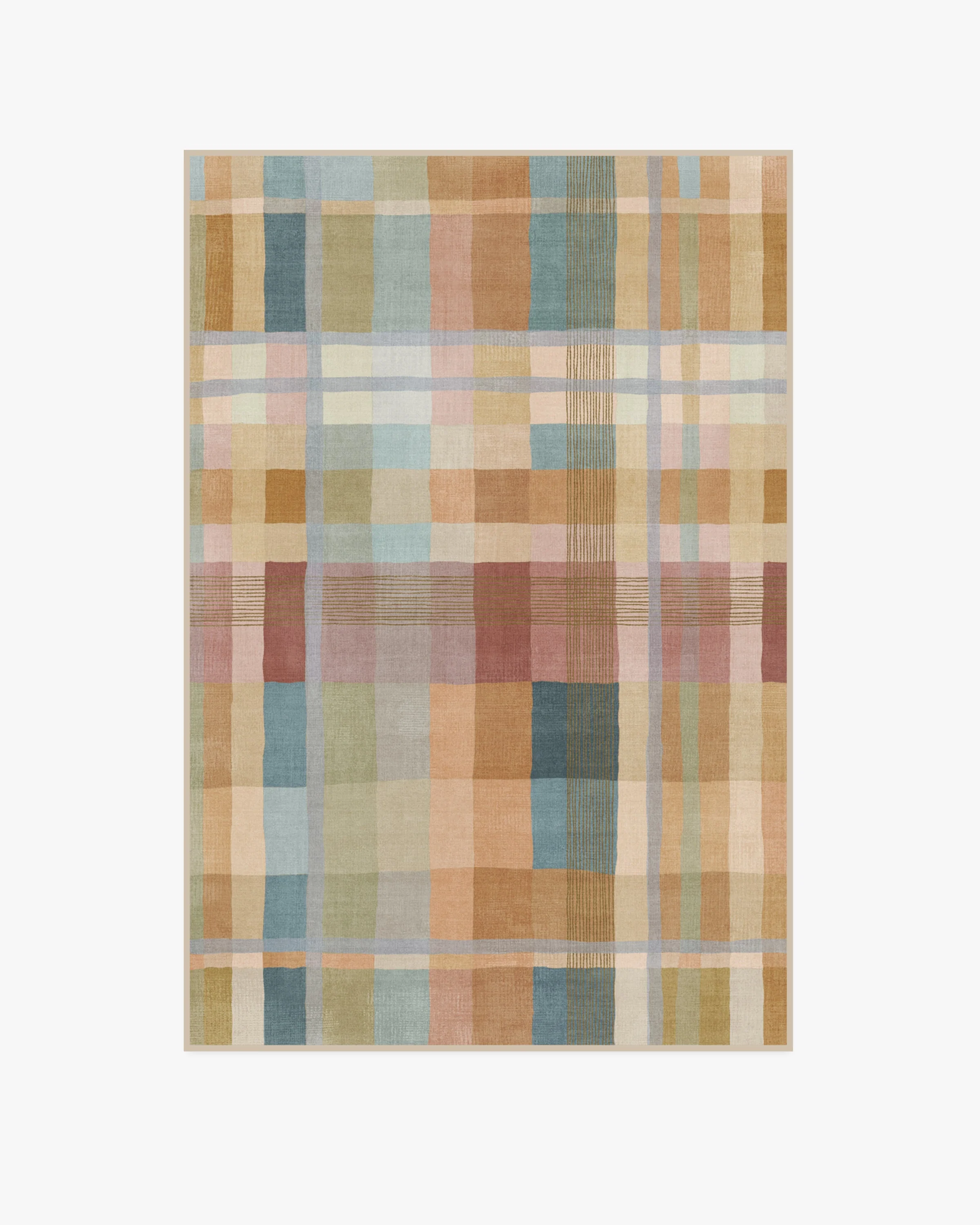Margot Plaid Ochre Multicolor Flatwoven Rug