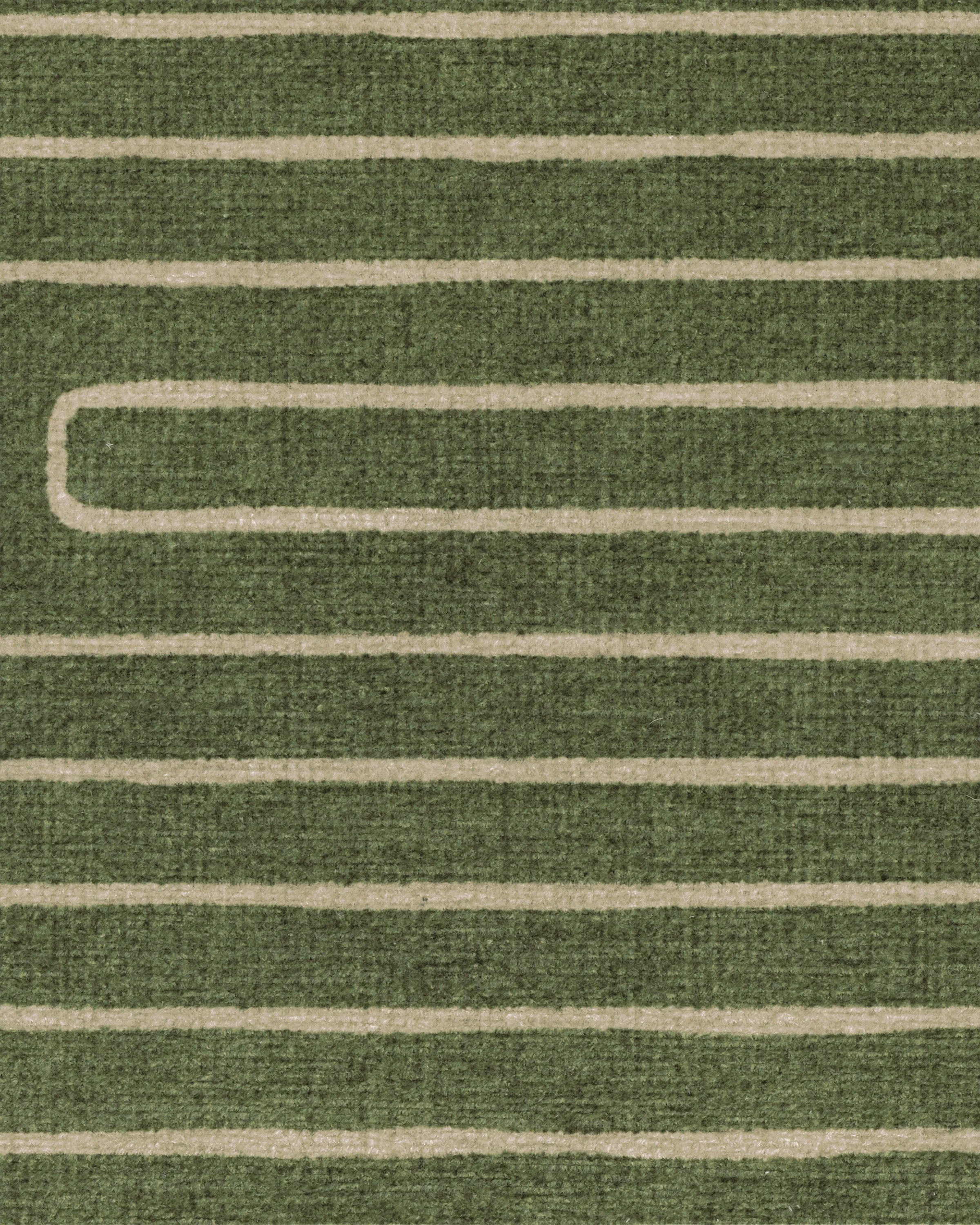 Labyrinth Fern Green Rug by Jonathan Adler