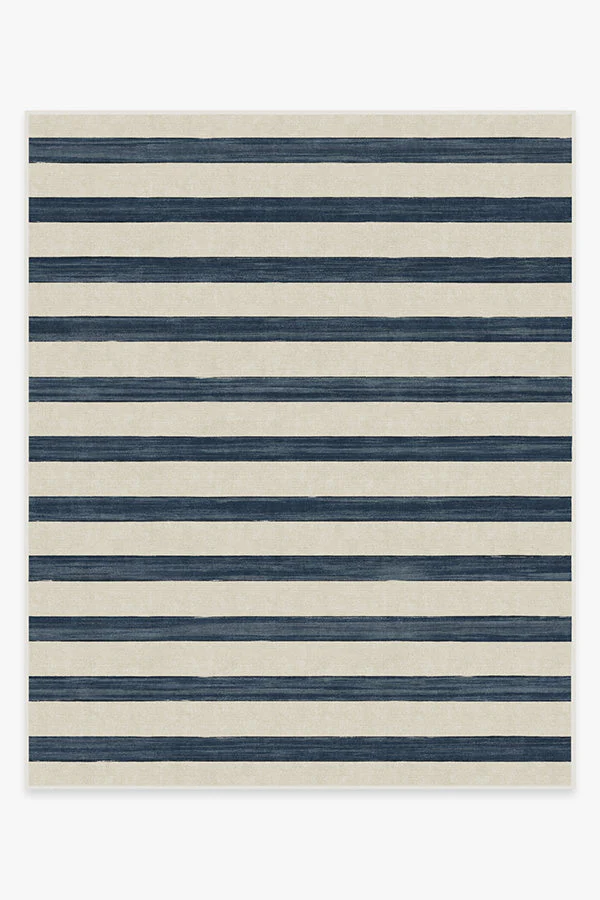 Sumi Sailor Stripe Navy Flatwoven Rug